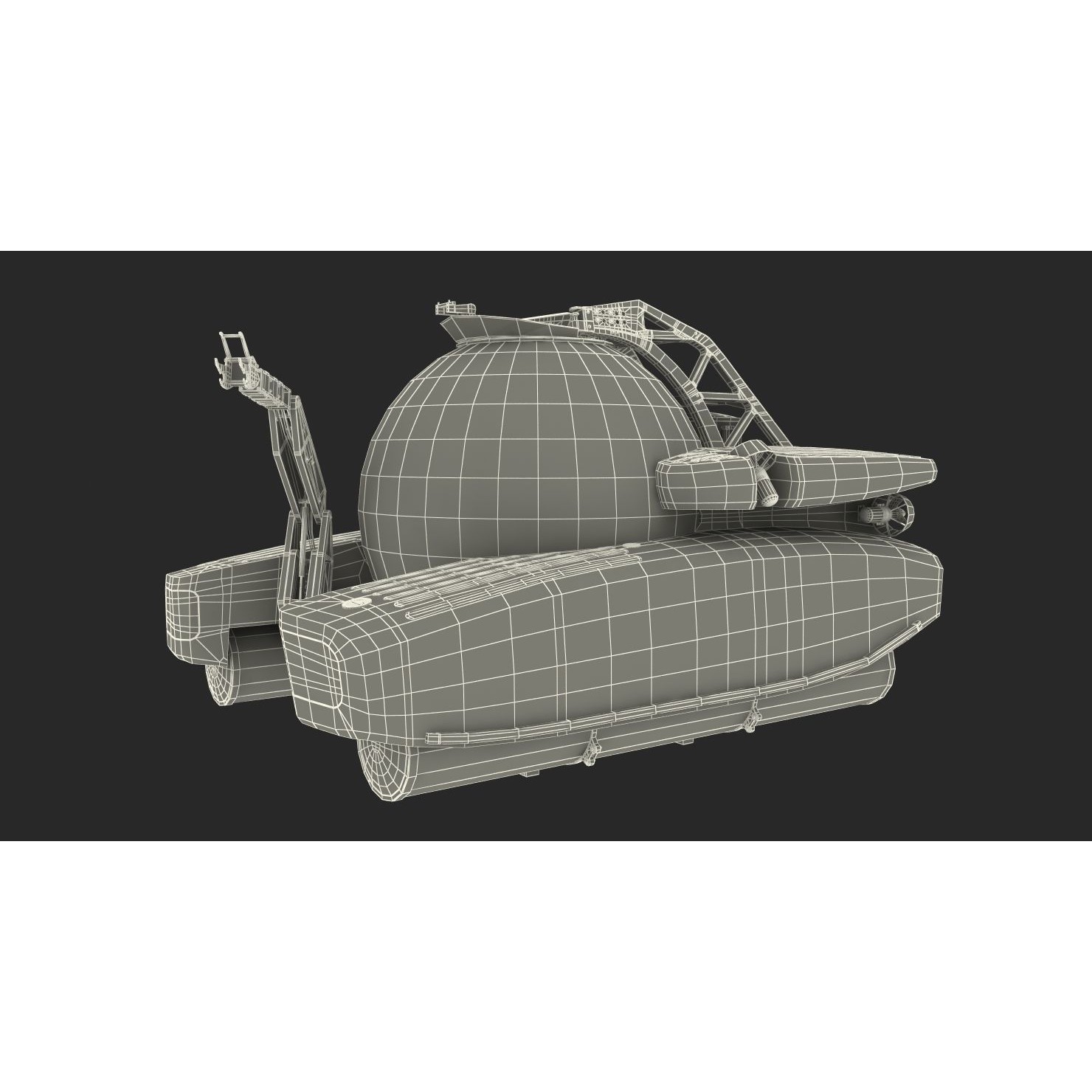 Personal Submarine Triton 3300 - Game-Ready 3D Model - View 31