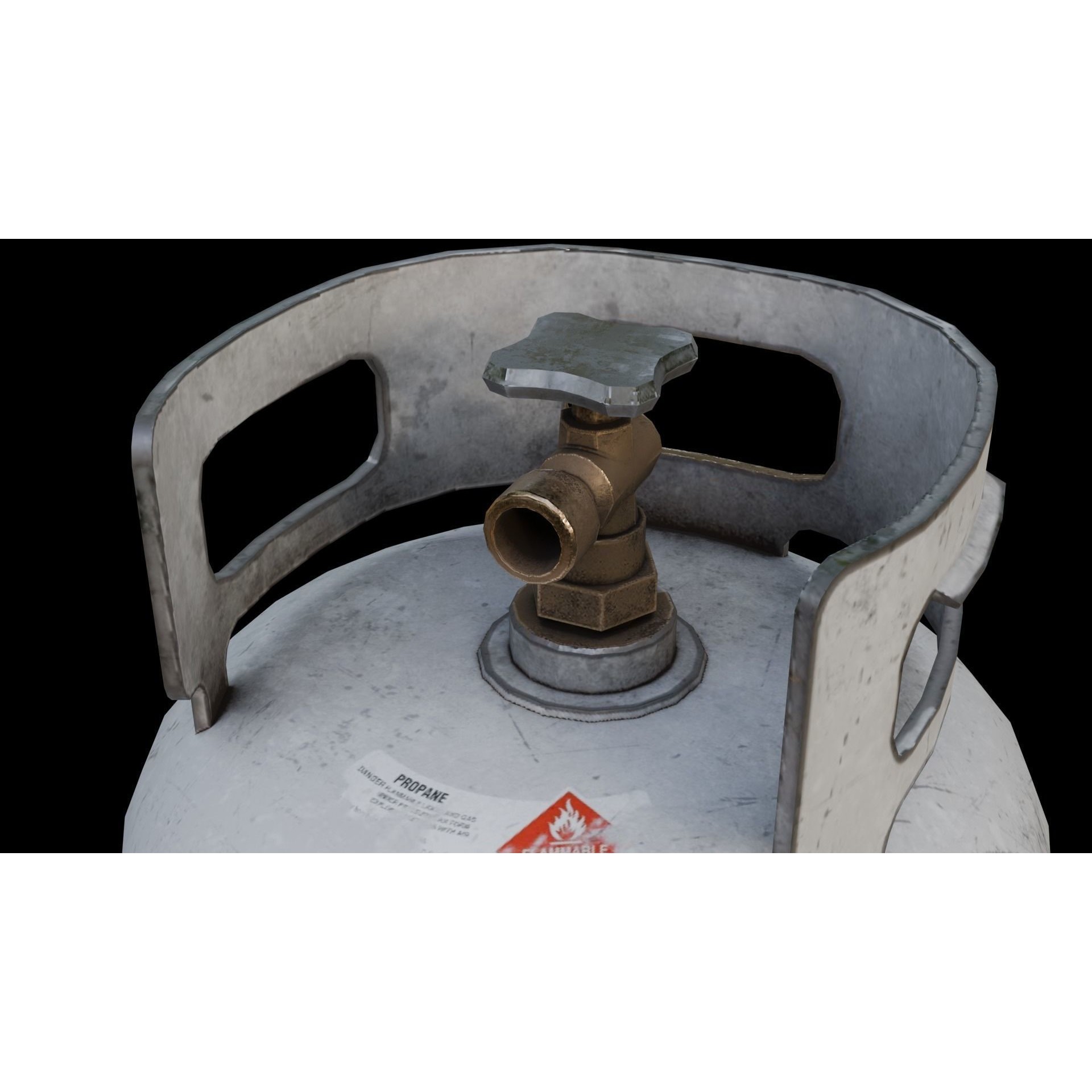 Propane Cylinder - Low-Poly Game-Ready 3D Model - View 4