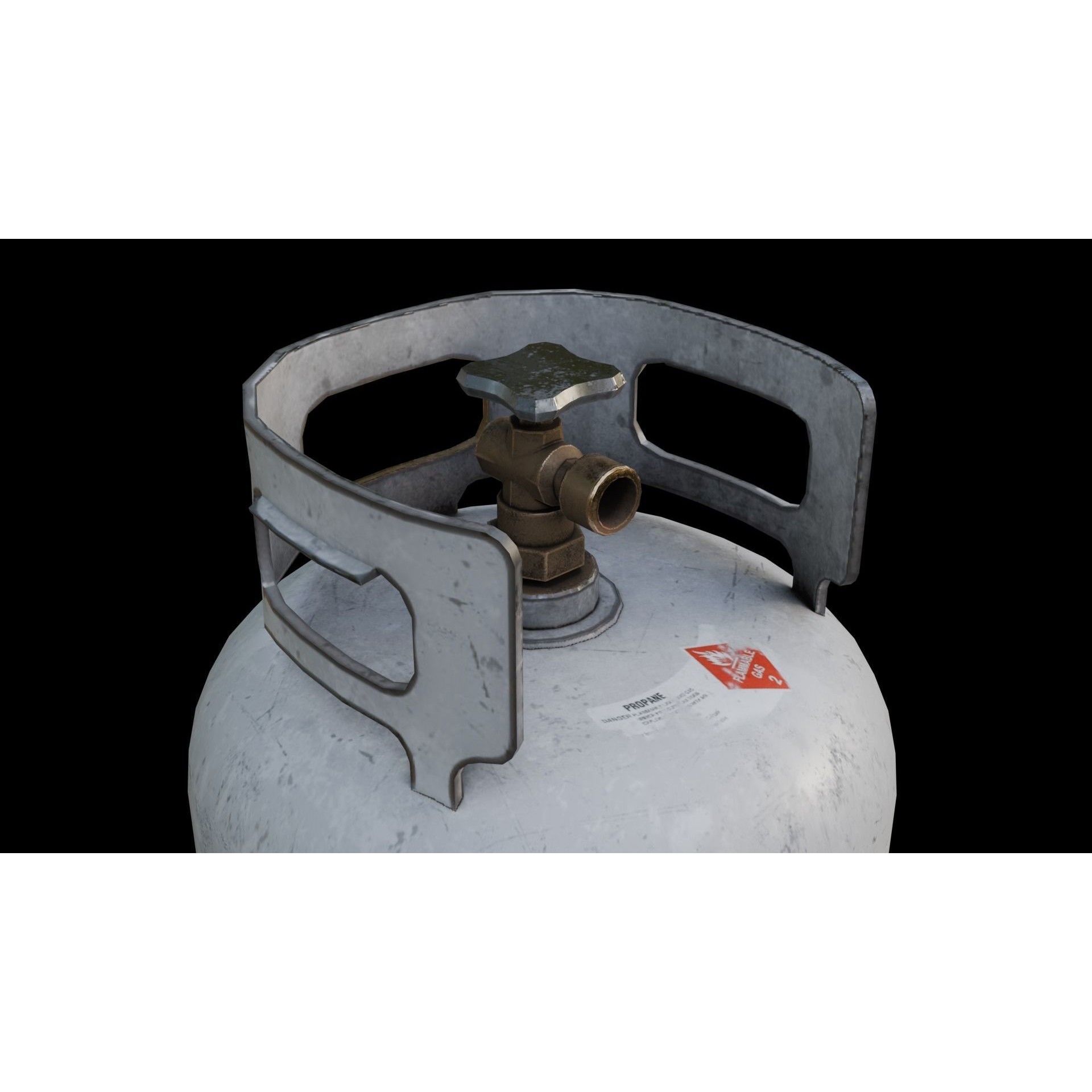 Propane Cylinder - Low-Poly Game-Ready 3D Model - View 6