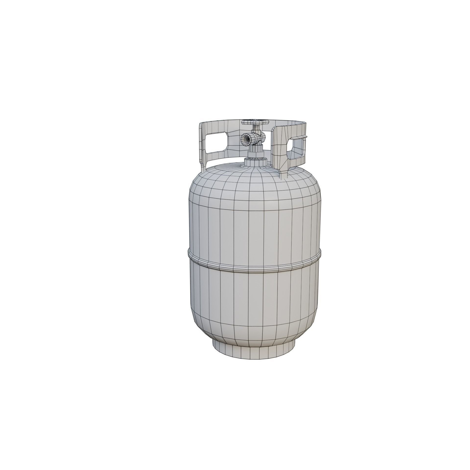 Propane Cylinder - Low-Poly Game-Ready 3D Model - View 7