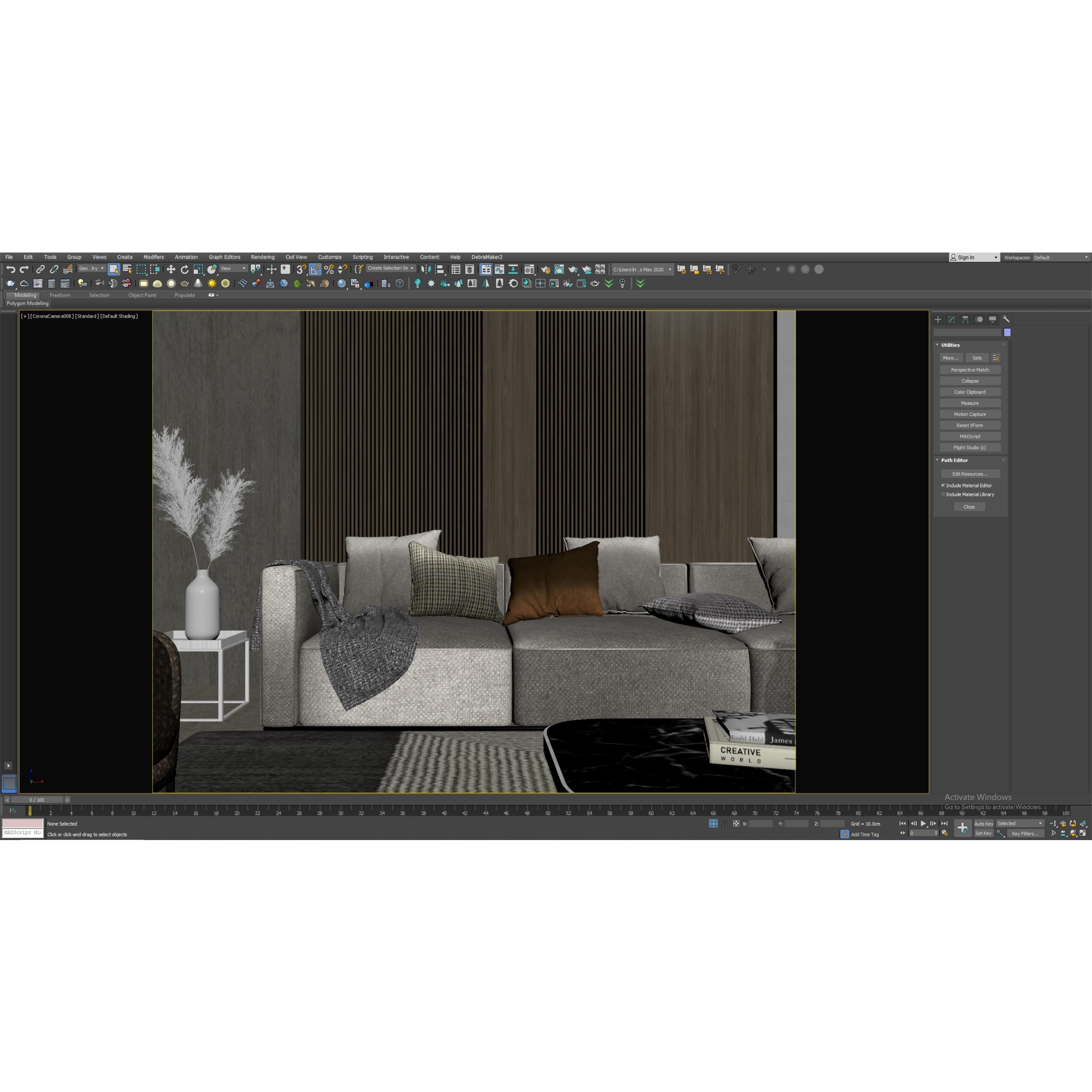 Interior Living Room Scene 17 - Full-Featured 3D Model - View 10