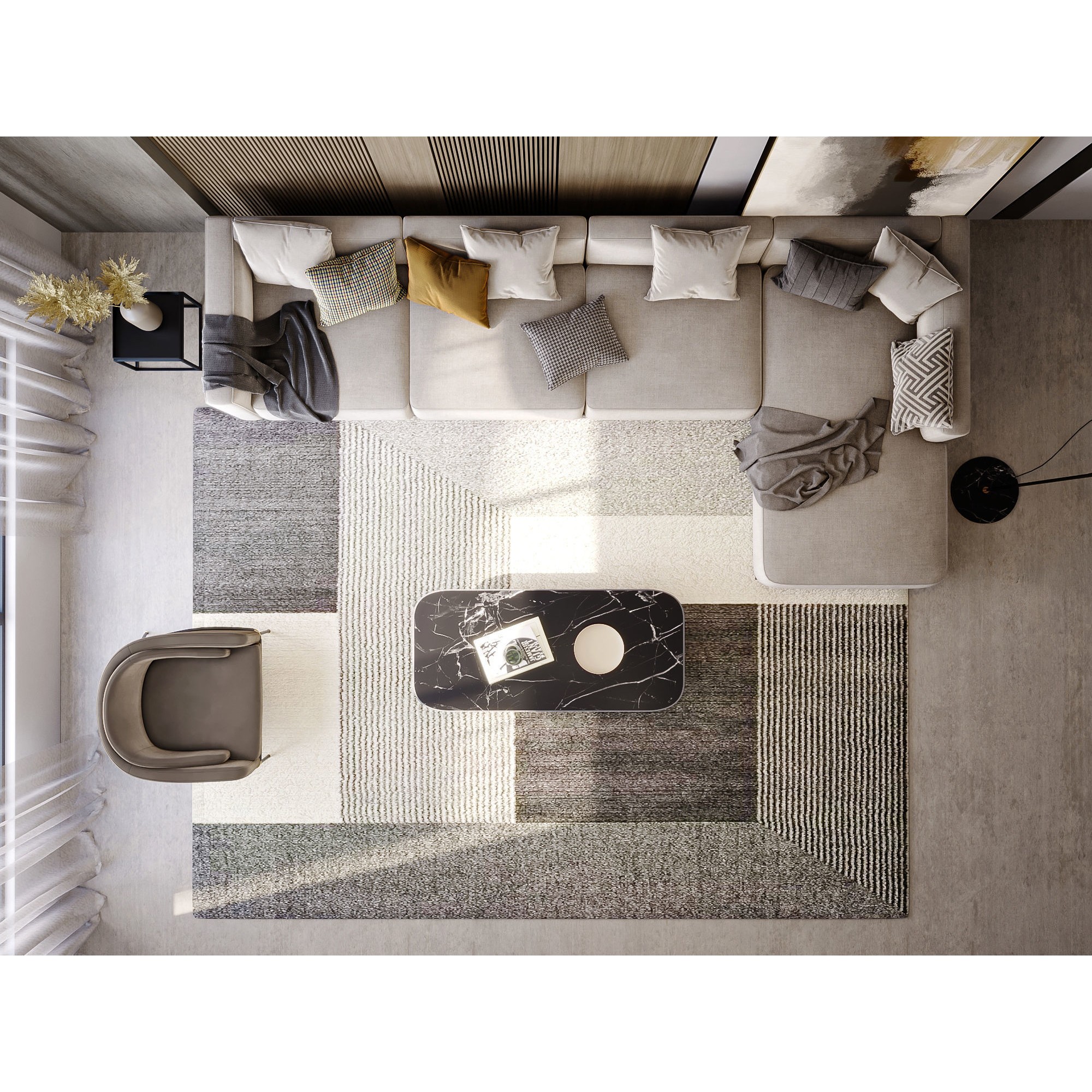 Interior Living Room Scene 17 - Full-Featured 3D Model - View 4