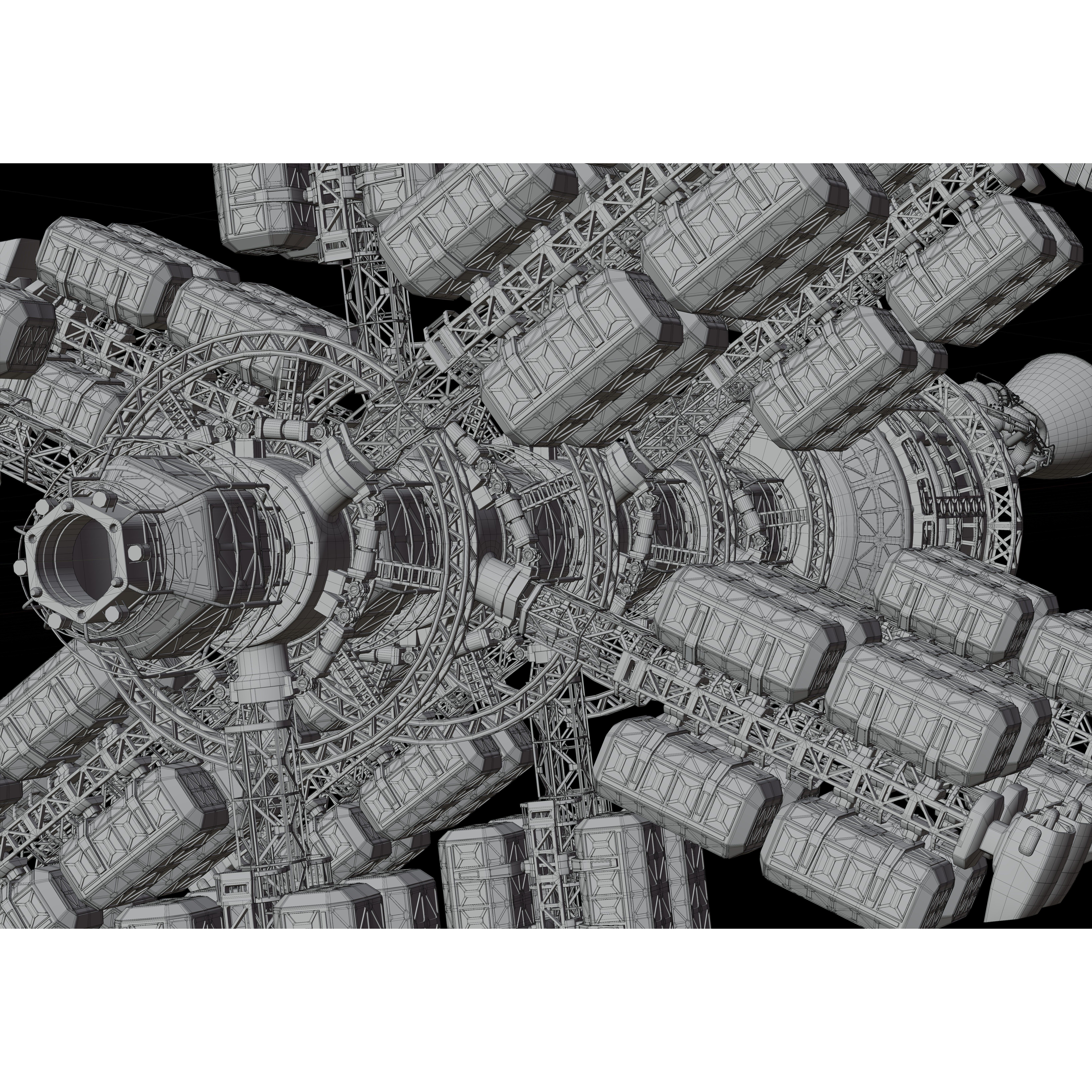 Cargo Spaceship - Game-Ready 3D Model