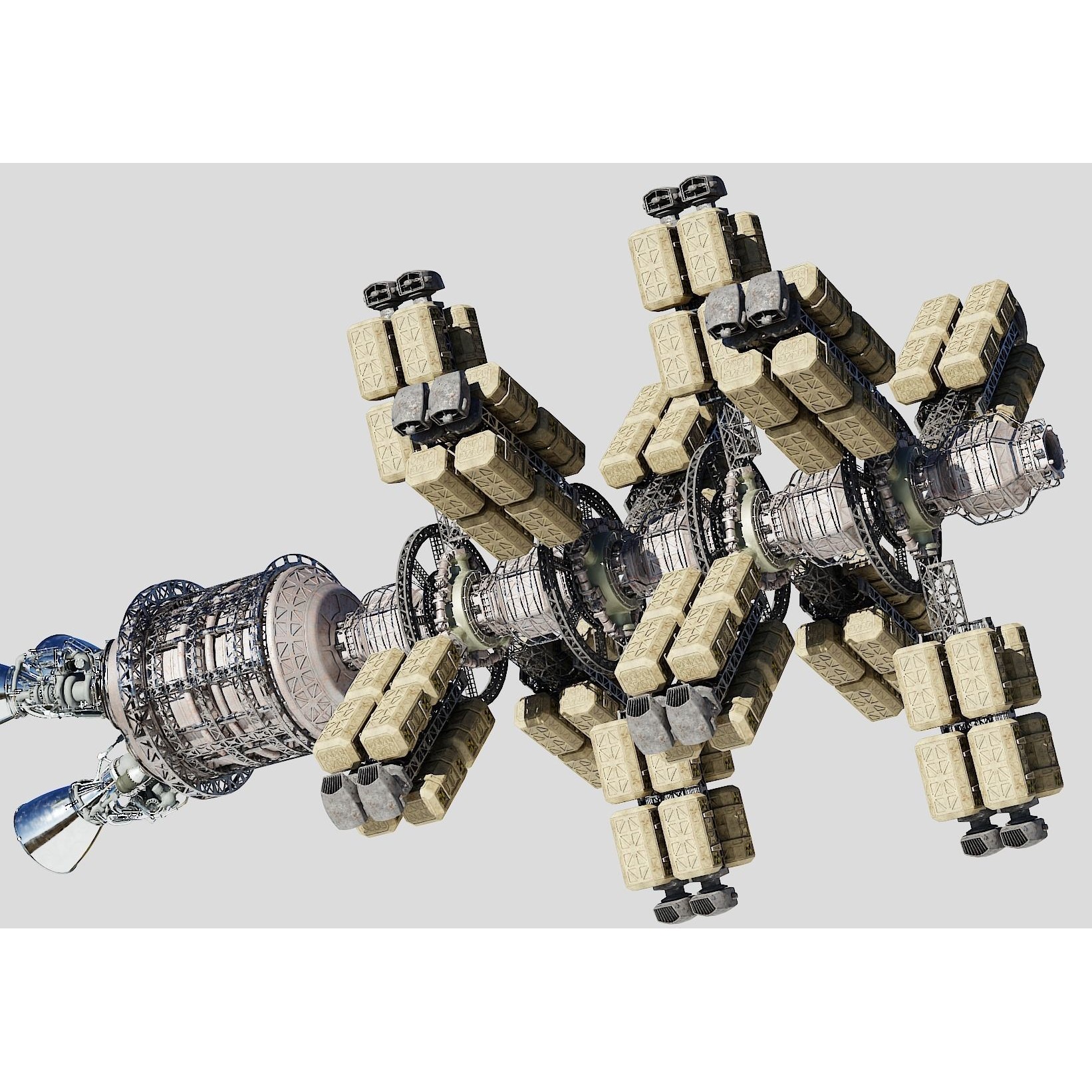 Cargo Spaceship - Game-Ready 3D Model - View 11
