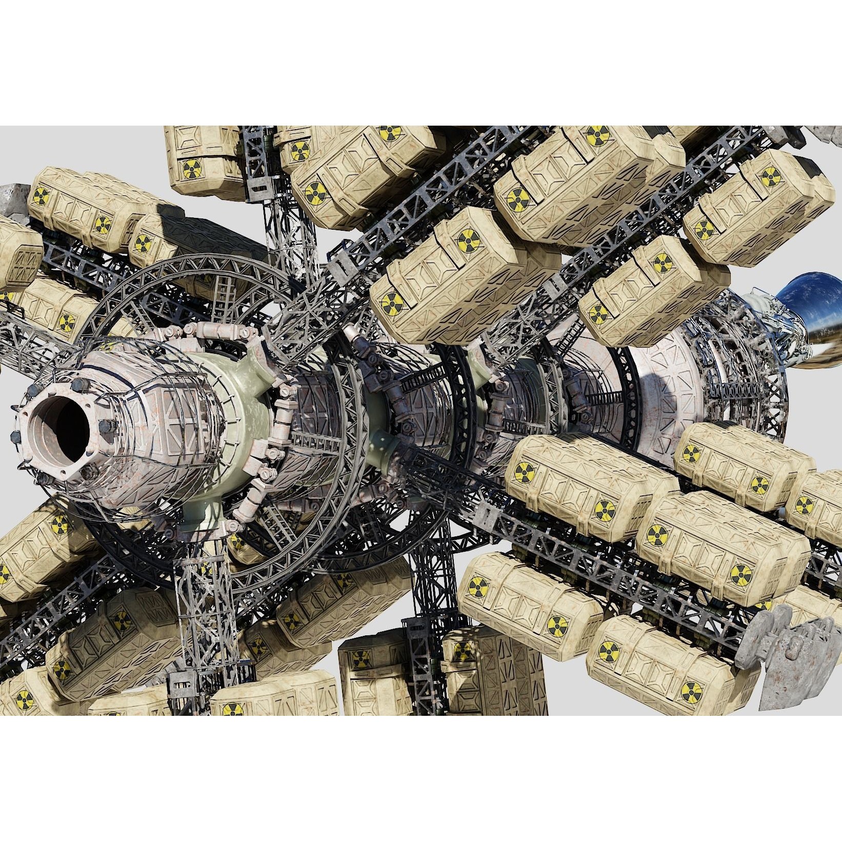 Cargo Spaceship - Game-Ready 3D Model - View 14