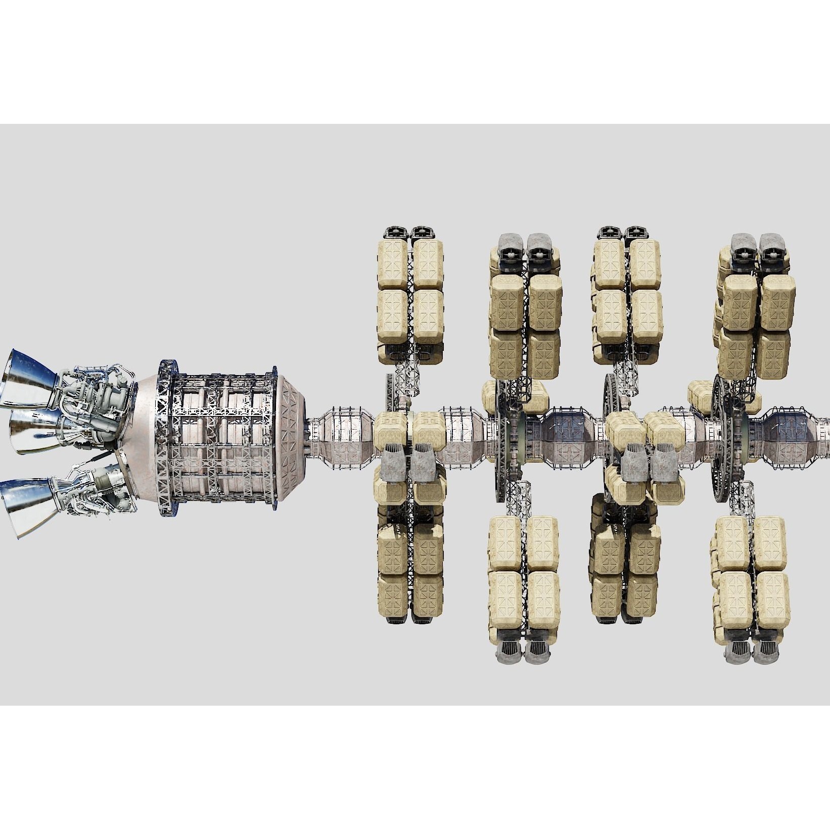 Cargo Spaceship - Game-Ready 3D Model - View 19