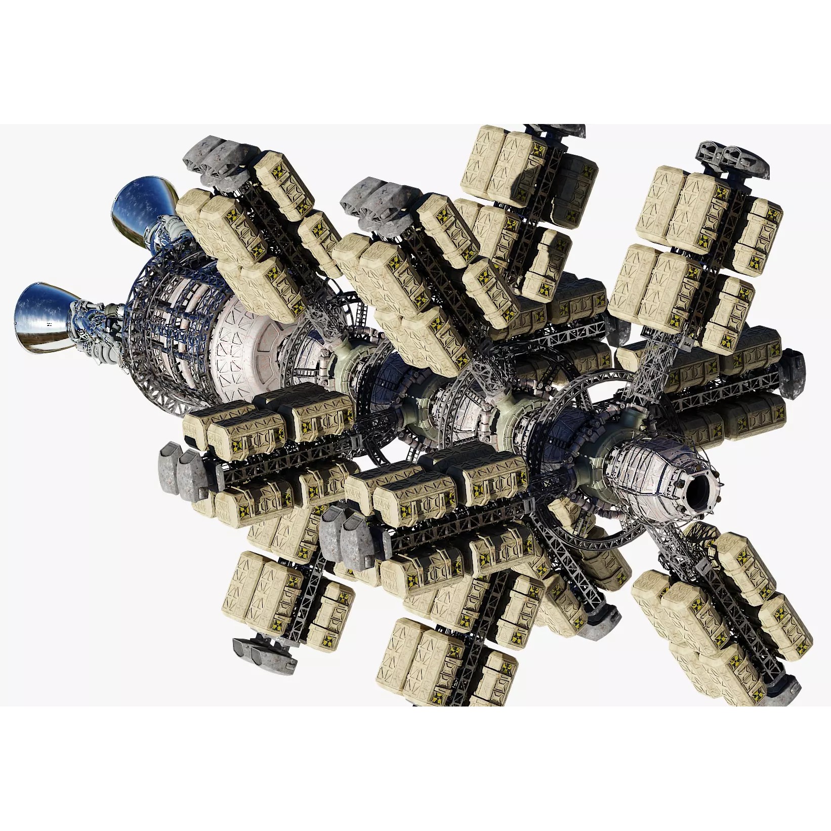 Cargo Spaceship - Game-Ready 3D Model - View 2