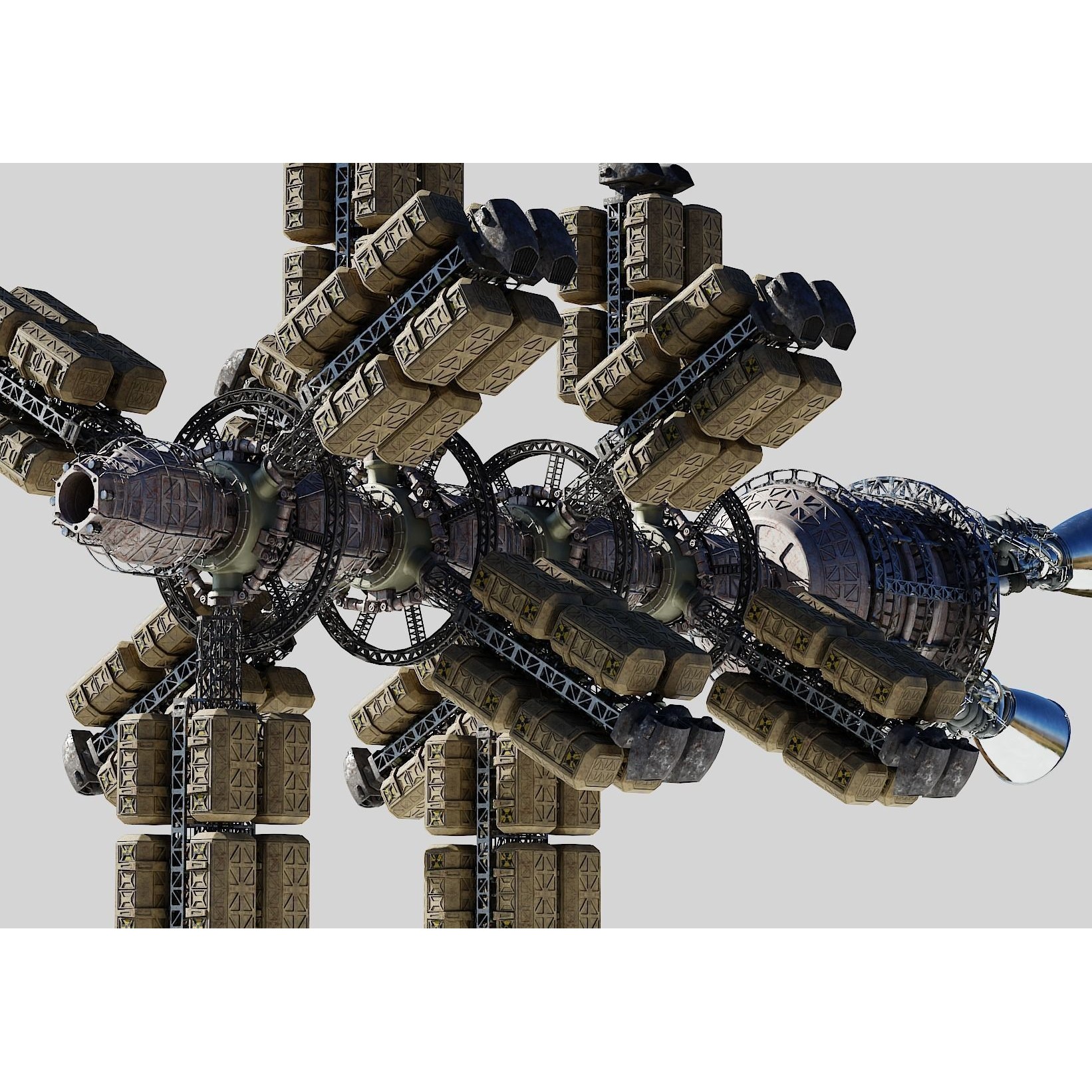 Cargo Spaceship - Game-Ready 3D Model - View 24