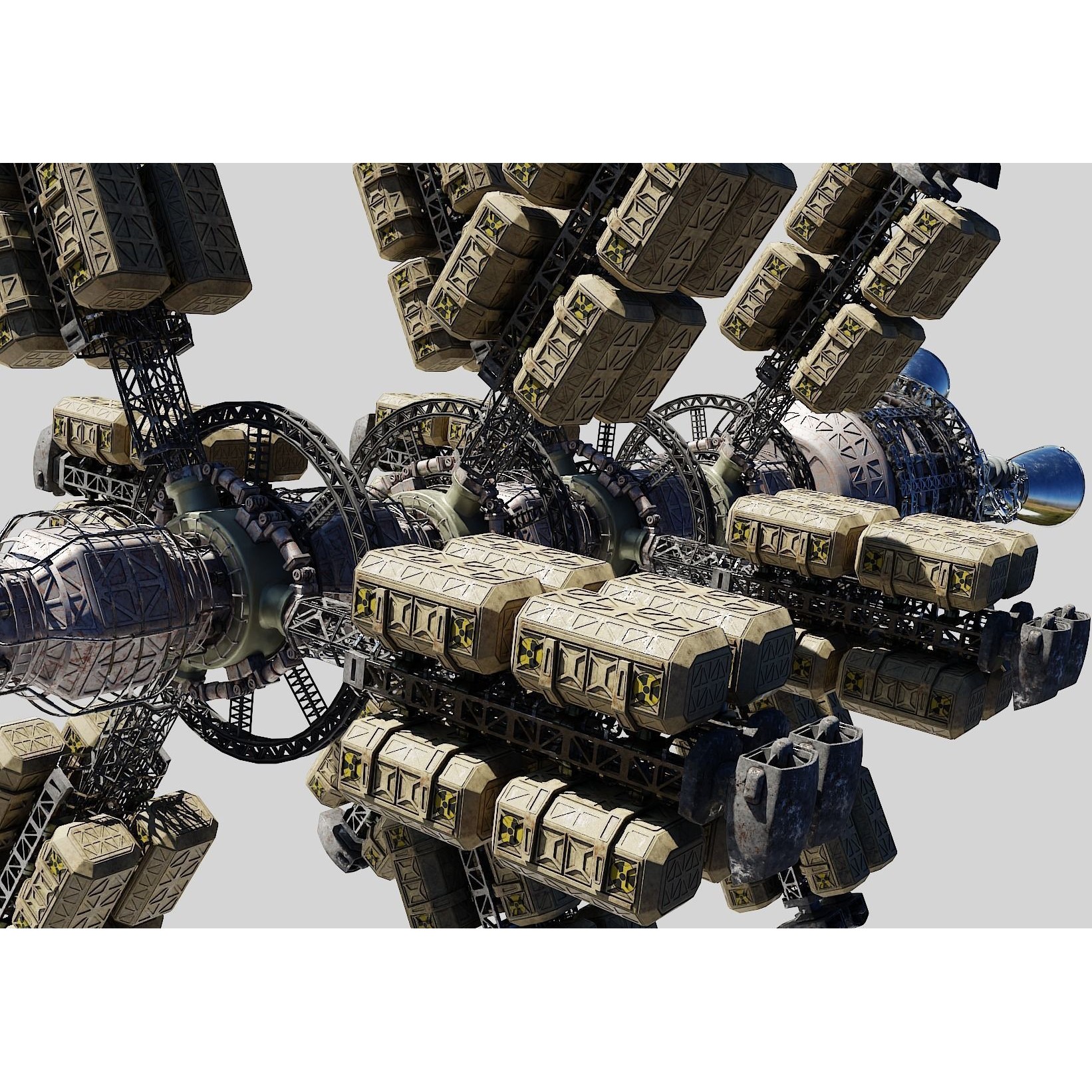 Cargo Spaceship - Game-Ready 3D Model - View 4