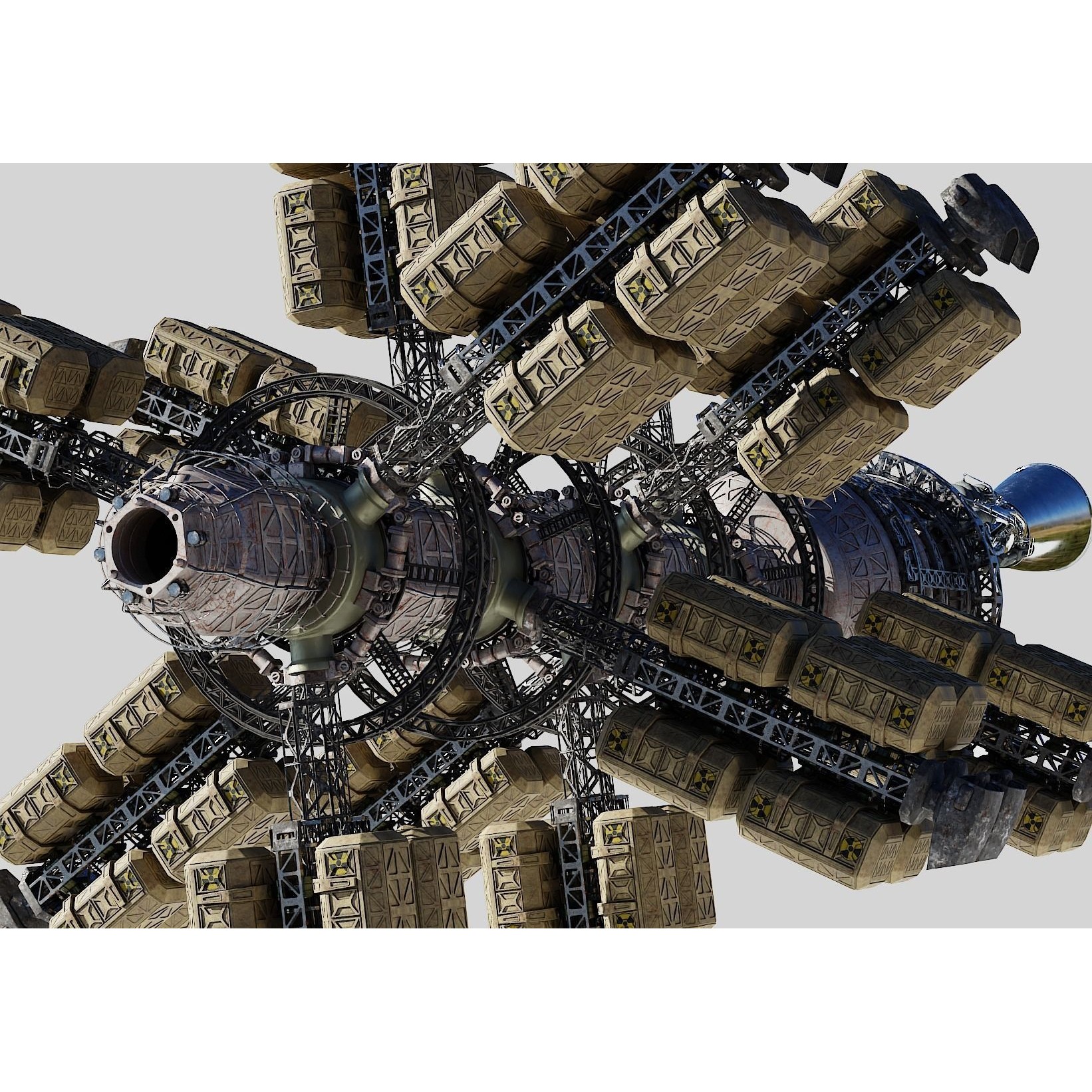 Cargo Spaceship - Game-Ready 3D Model - View 5