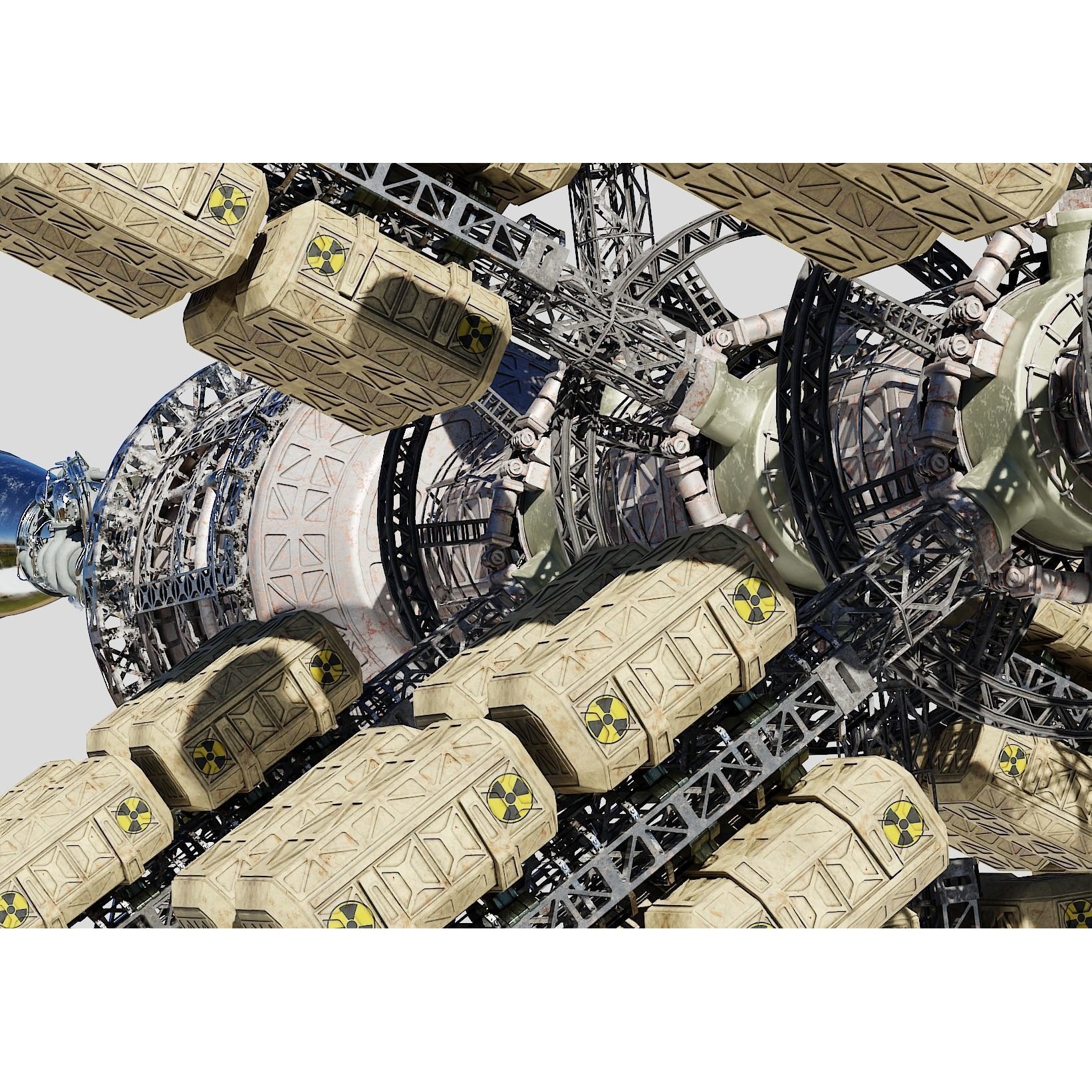 Cargo Spaceship - Game-Ready 3D Model - View 6