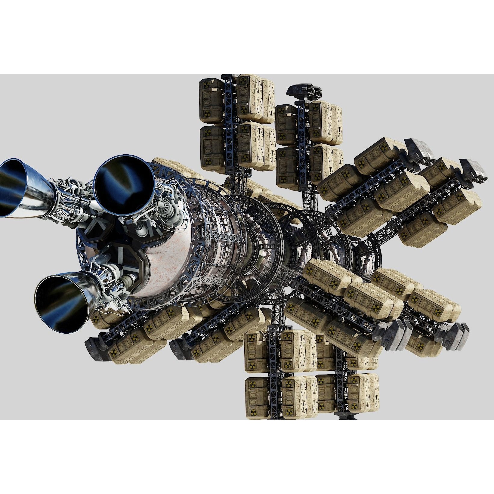 Cargo Spaceship - Game-Ready 3D Model - View 7