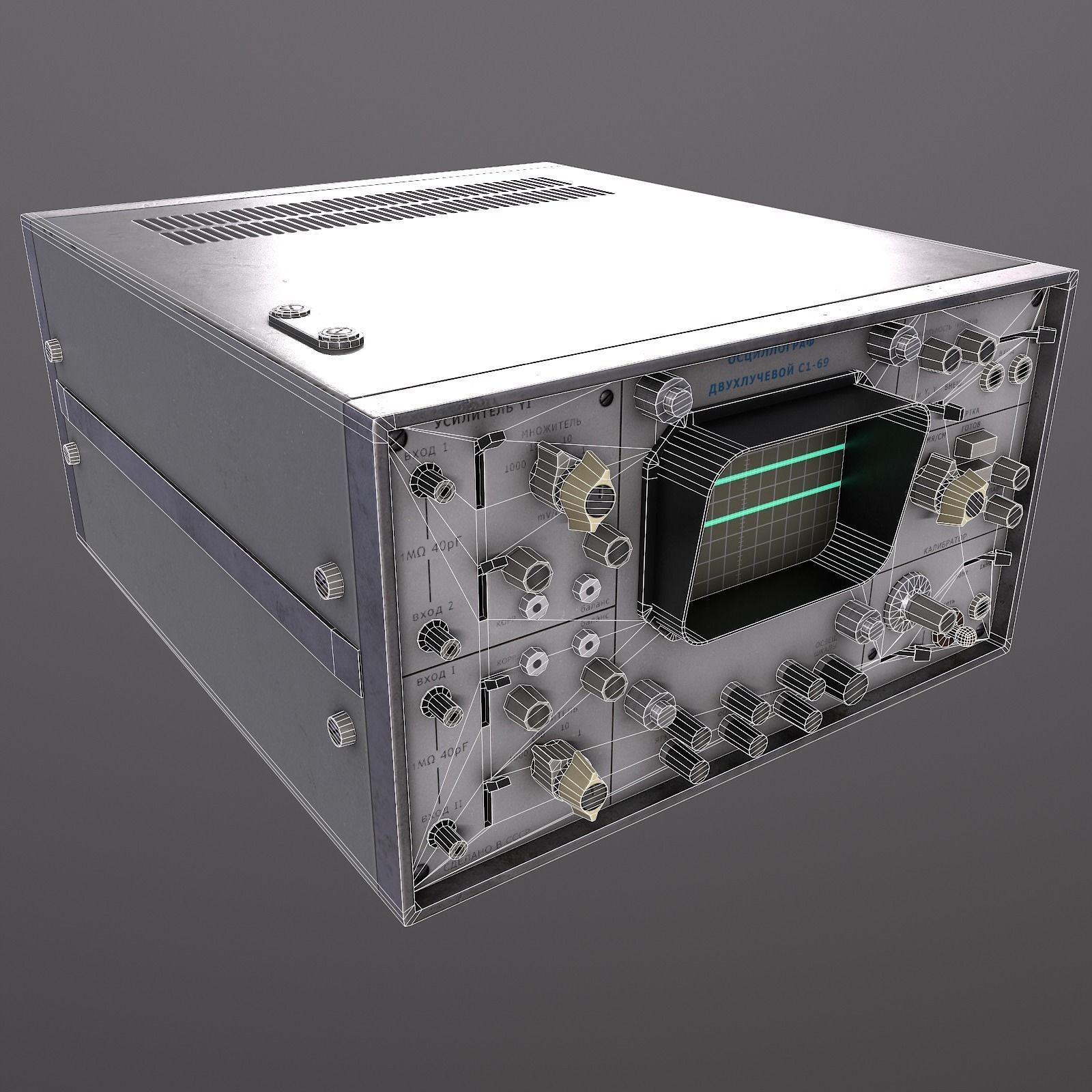 Soviet Oscilloscope - Low-Poly Game-Ready 3D Model