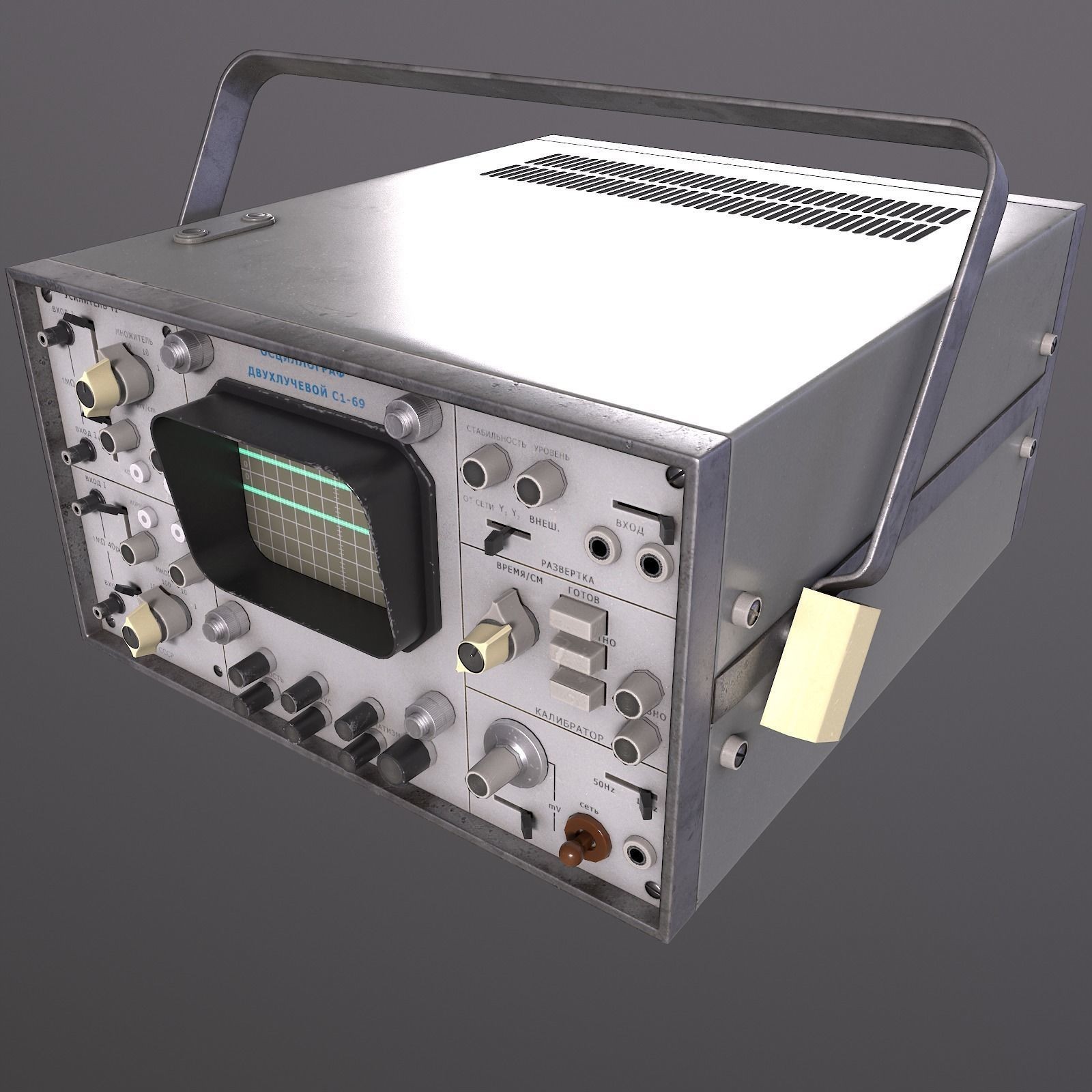 Soviet Oscilloscope - Low-Poly Game-Ready 3D Model - View 4