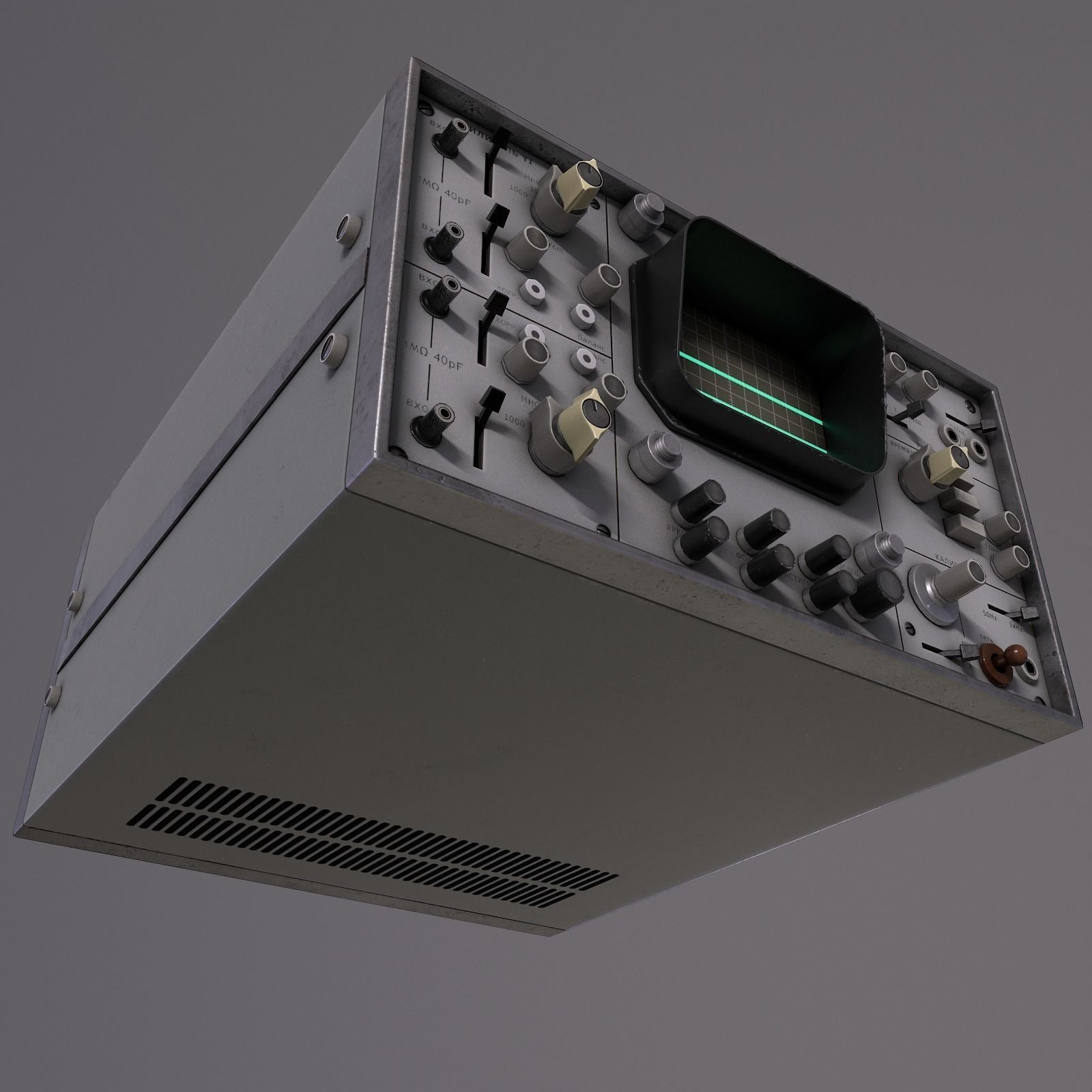 Soviet Oscilloscope - Low-Poly Game-Ready 3D Model - View 9