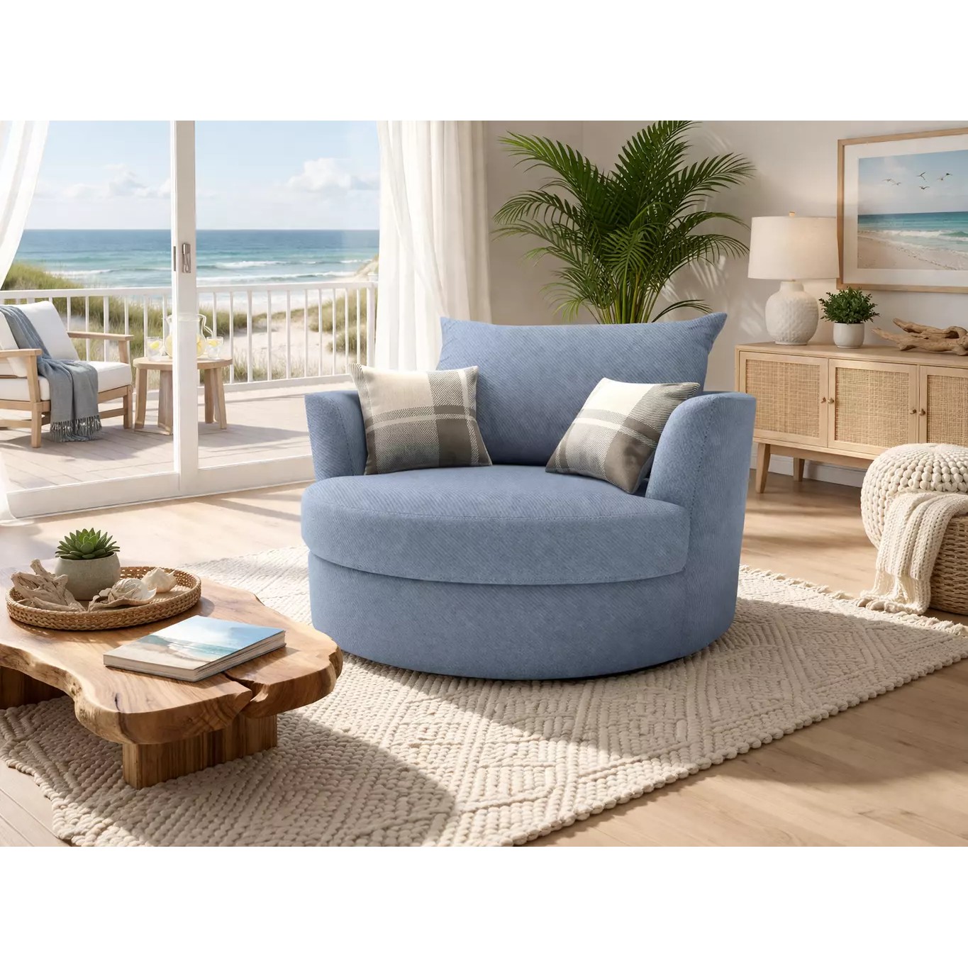 Round Lounge Chair - Game-Ready 3D Model - View 2