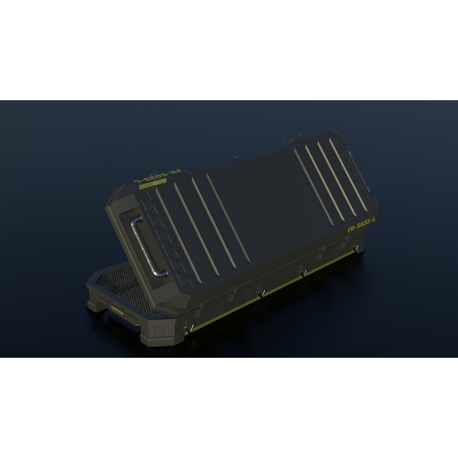 Sci-Fi Crates - Low-Poly Game-Ready 3D Model - View 11