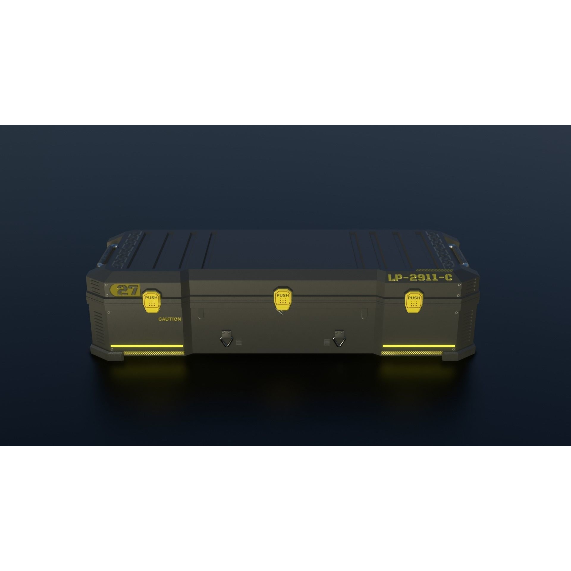 Sci-Fi Crates - Low-Poly Game-Ready 3D Model - View 12