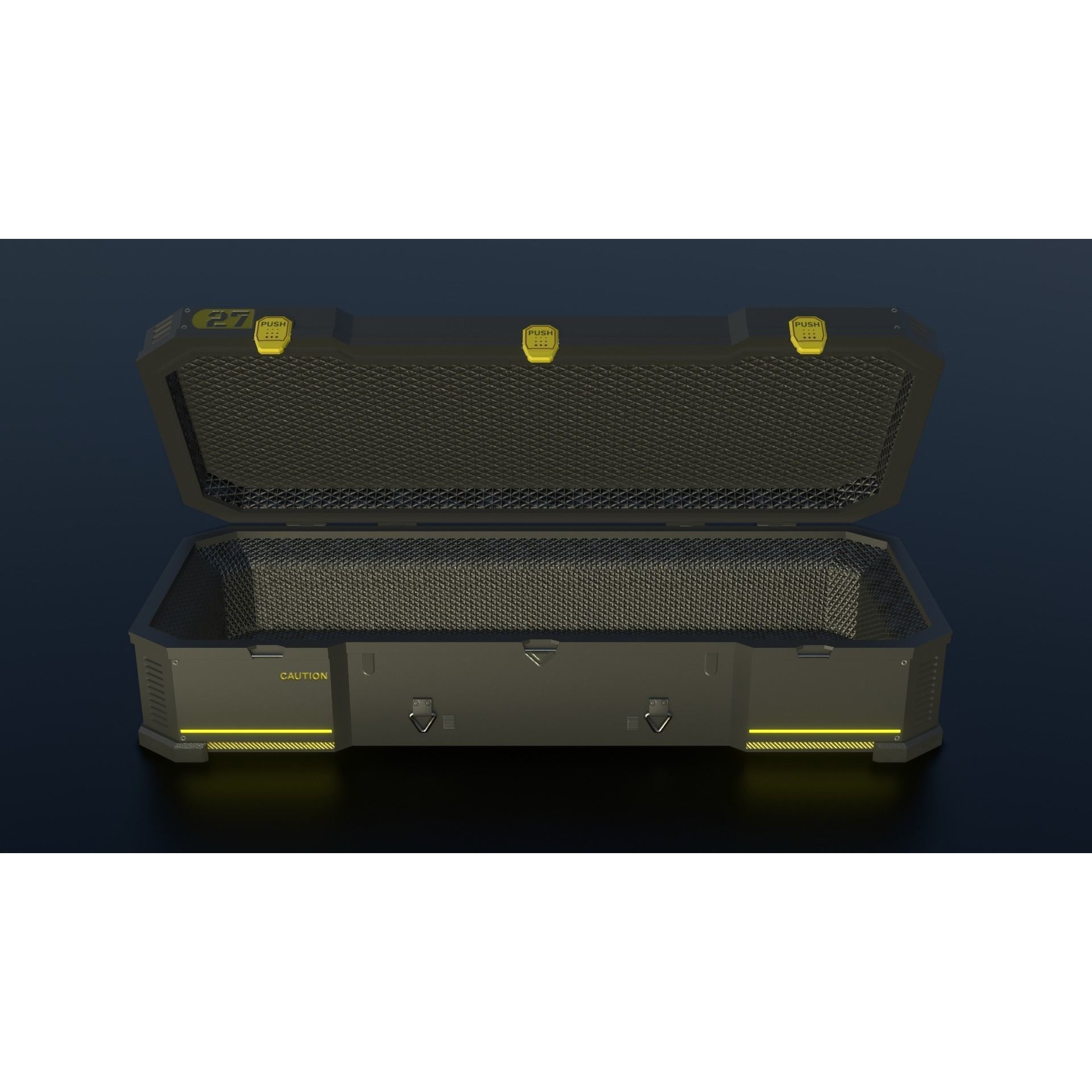 Sci-Fi Crates - Low-Poly Game-Ready 3D Model - View 13