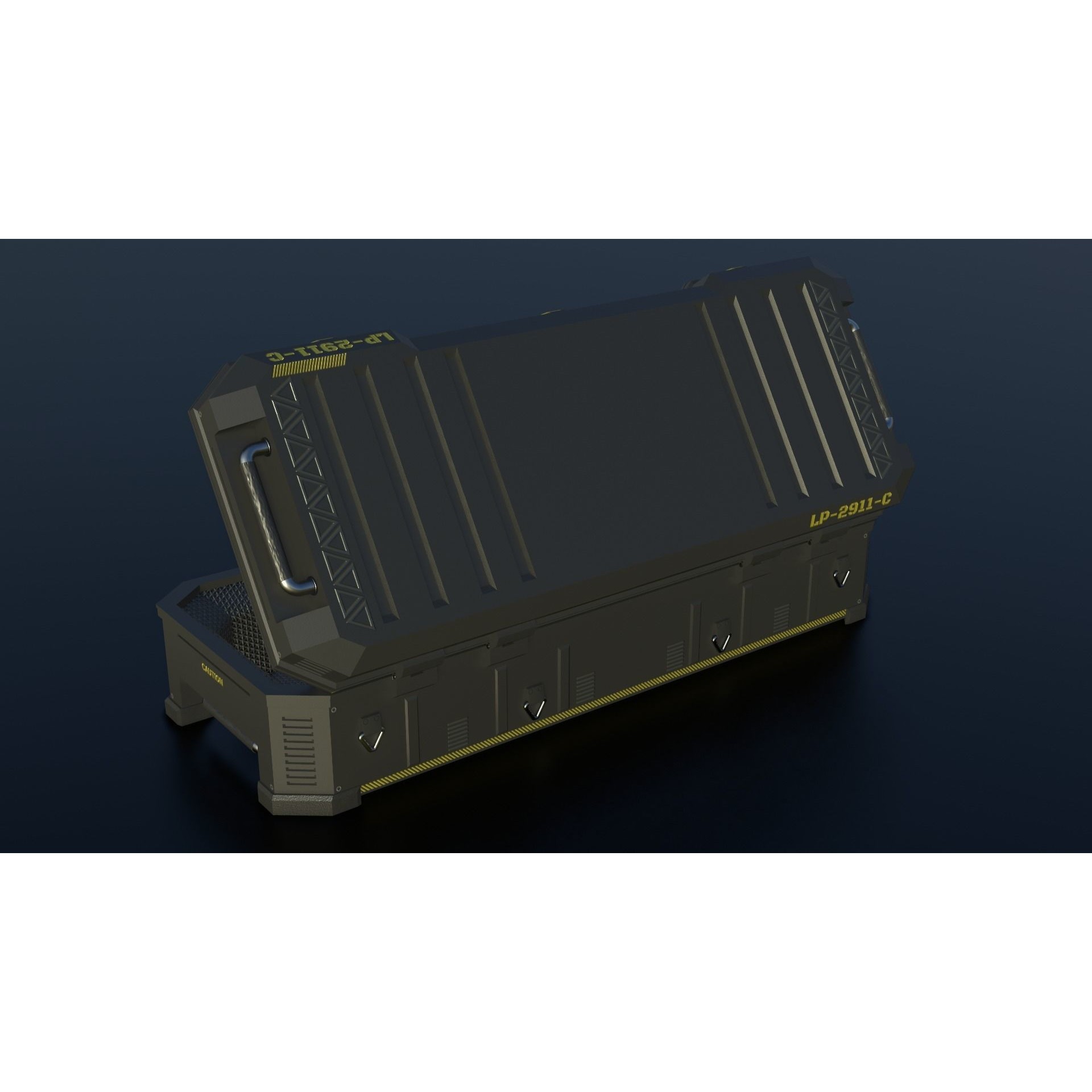 Sci-Fi Crates - Low-Poly Game-Ready 3D Model - View 14