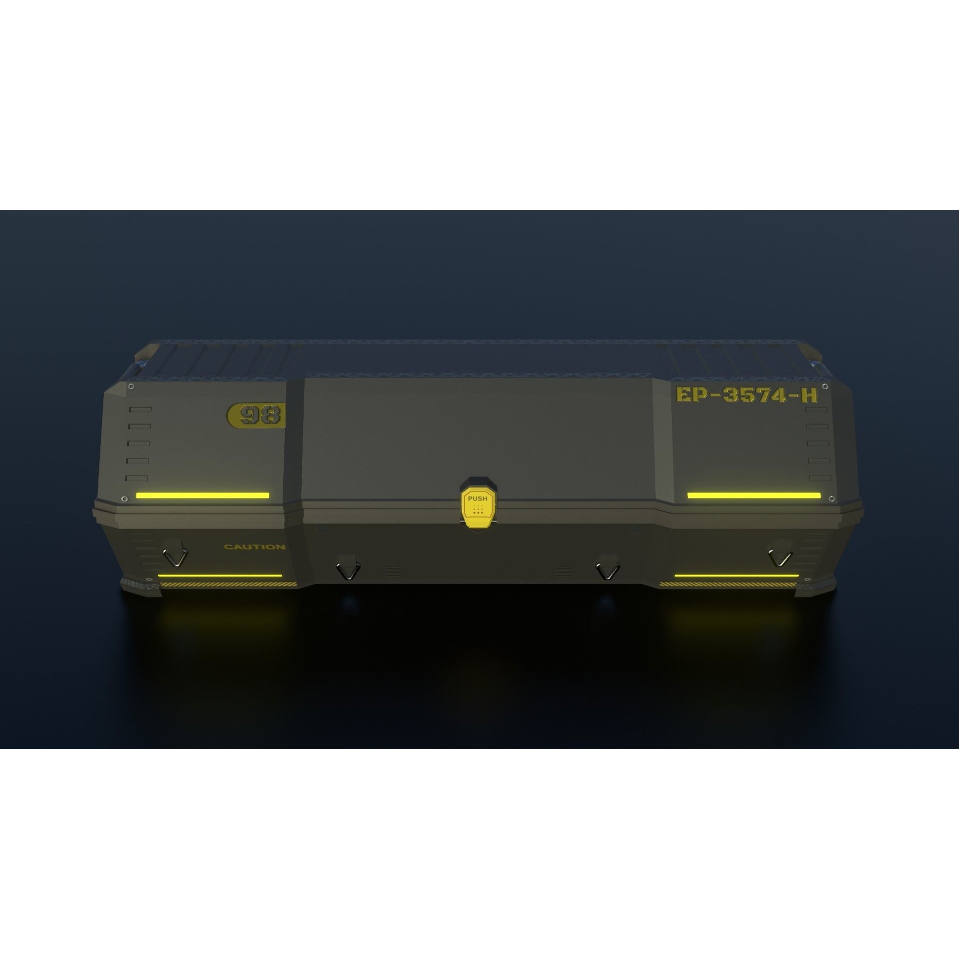 Sci-Fi Crates - Low-Poly Game-Ready 3D Model - View 15