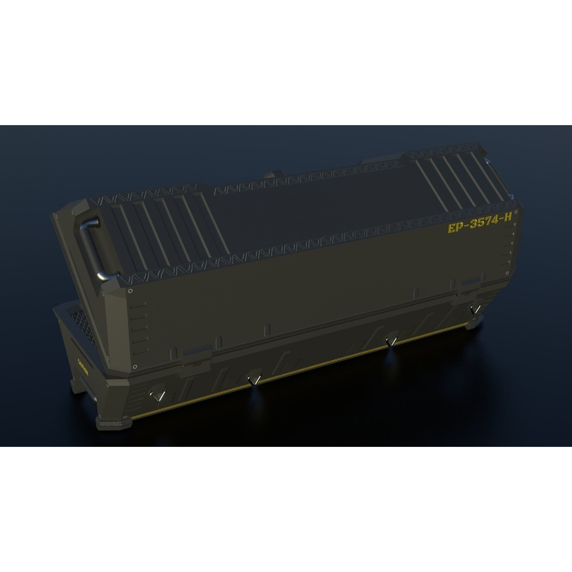 Sci-Fi Crates - Low-Poly Game-Ready 3D Model - View 17