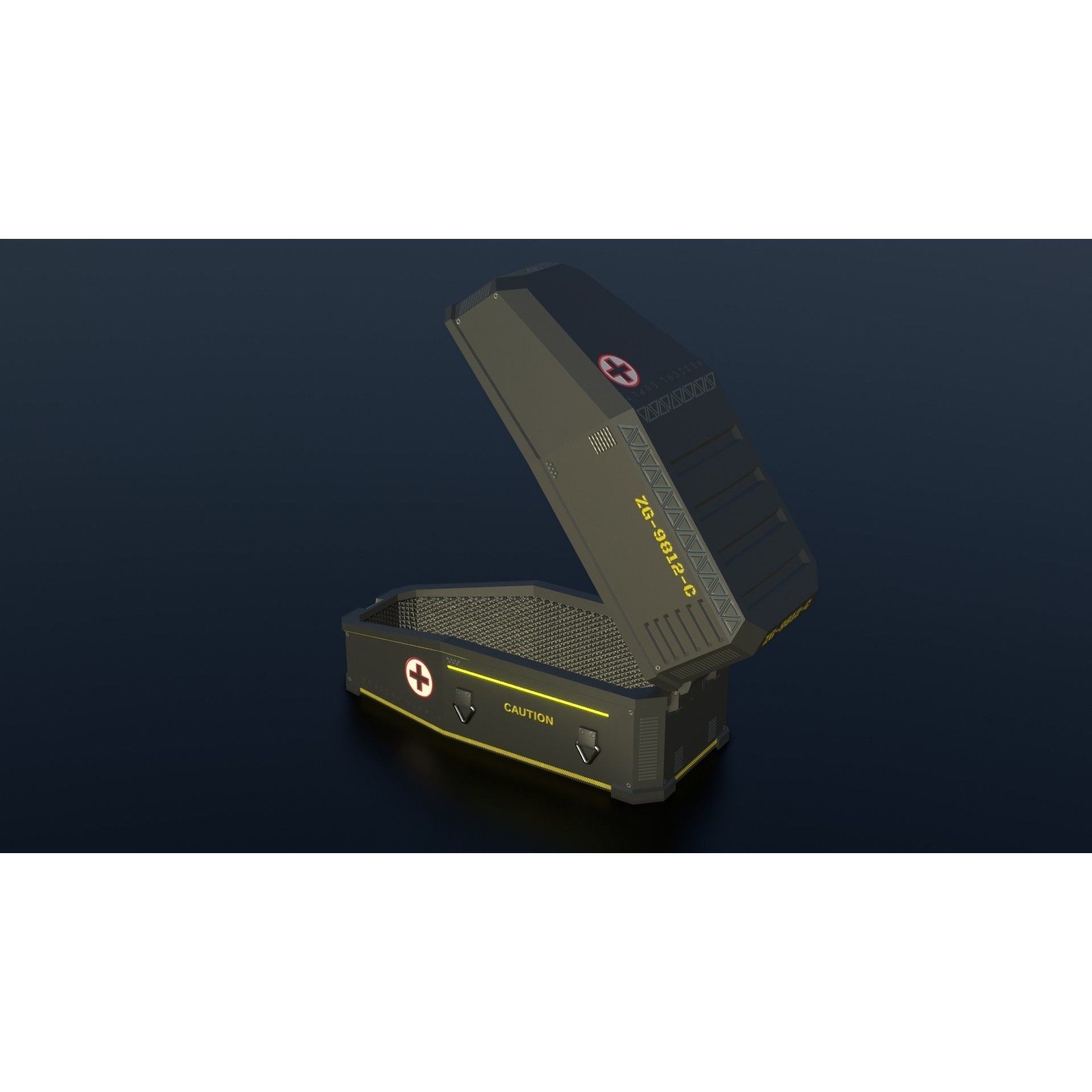 Sci-Fi Crates - Low-Poly Game-Ready 3D Model - View 20