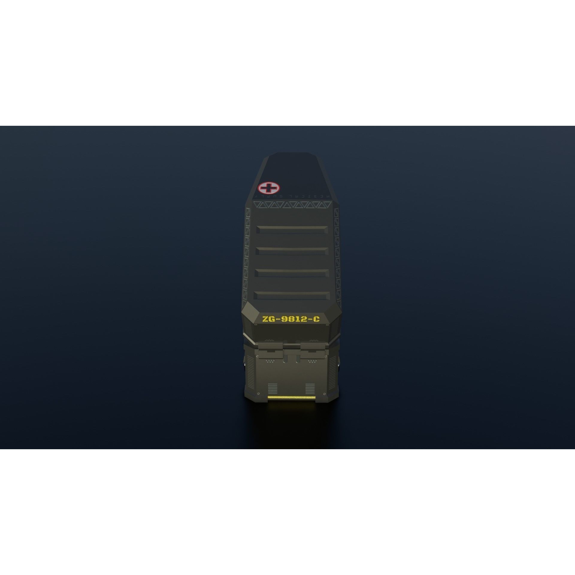 Sci-Fi Crates - Low-Poly Game-Ready 3D Model - View 21