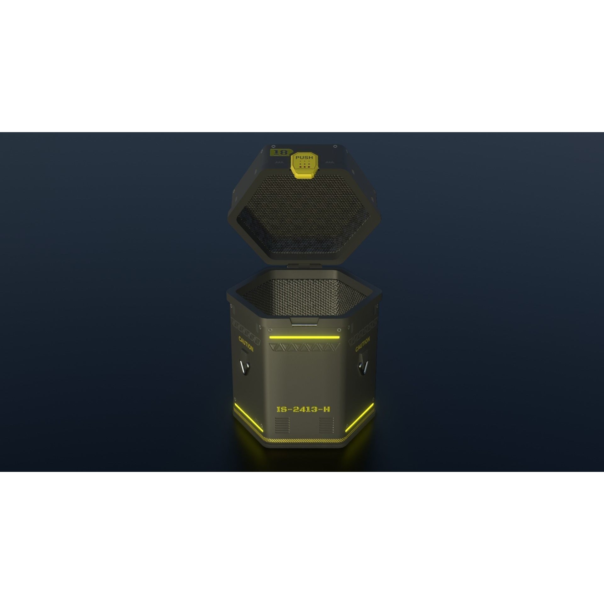 Sci-Fi Crates - Low-Poly Game-Ready 3D Model - View 23