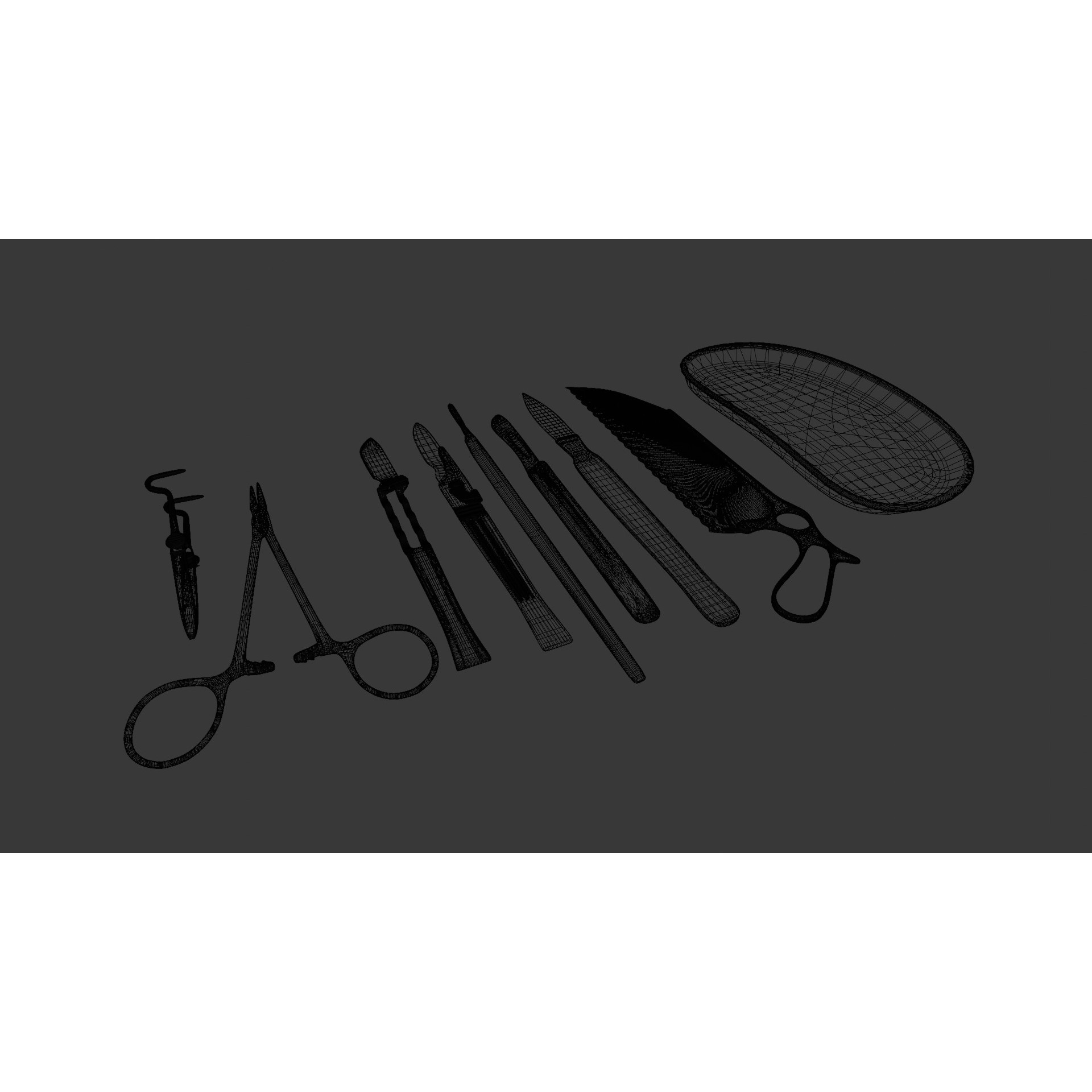 Surgical Tools - Low-Poly Game-Ready 3D Model - View 14