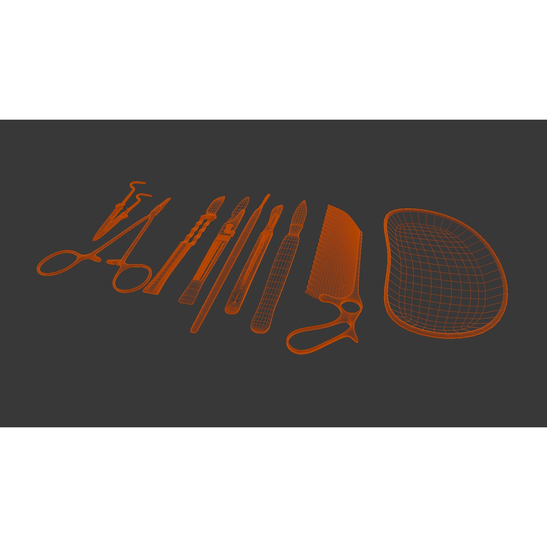 Surgical Tools - Low-Poly Game-Ready 3D Model - View 15