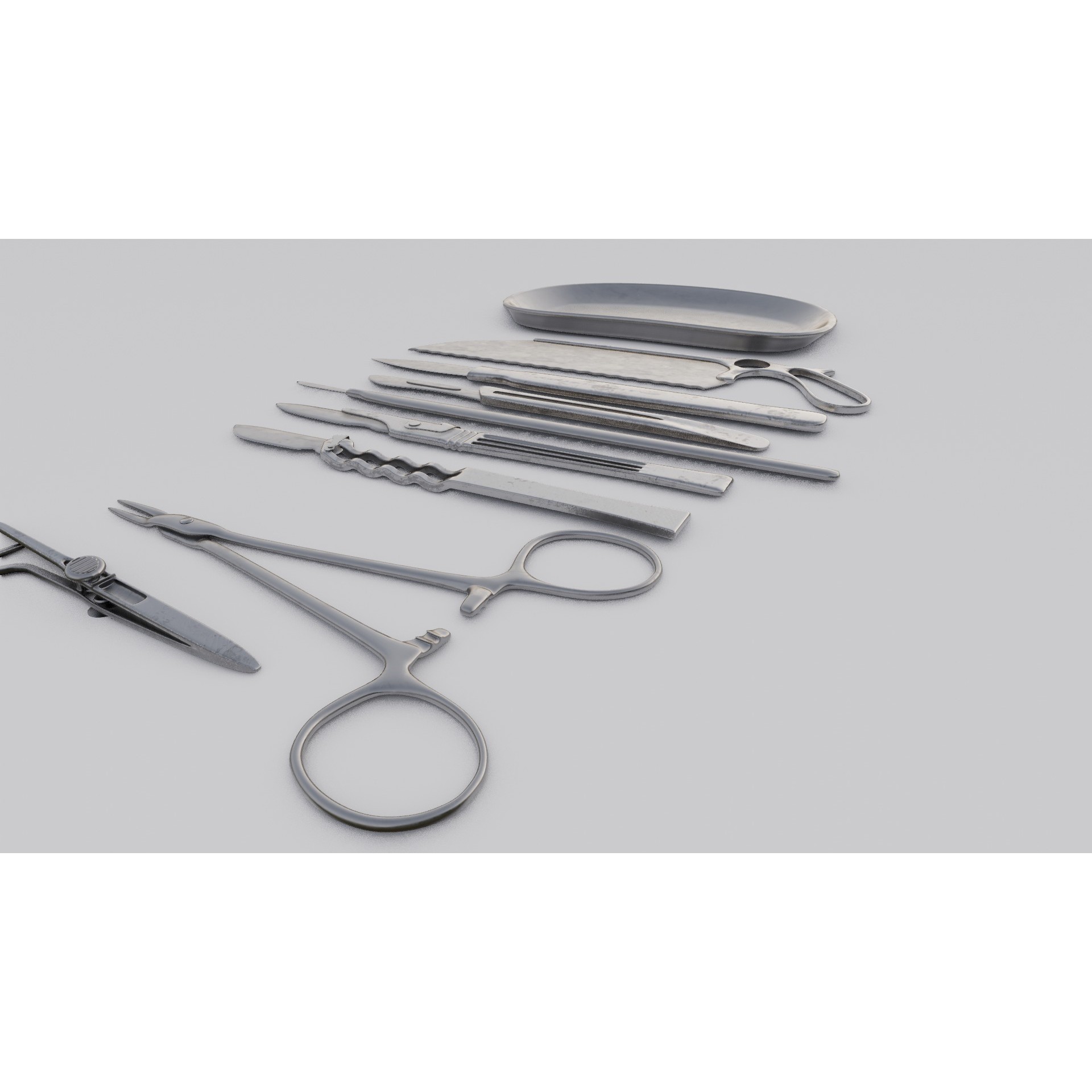 Surgical Tools - Low-Poly Game-Ready 3D Model - View 3