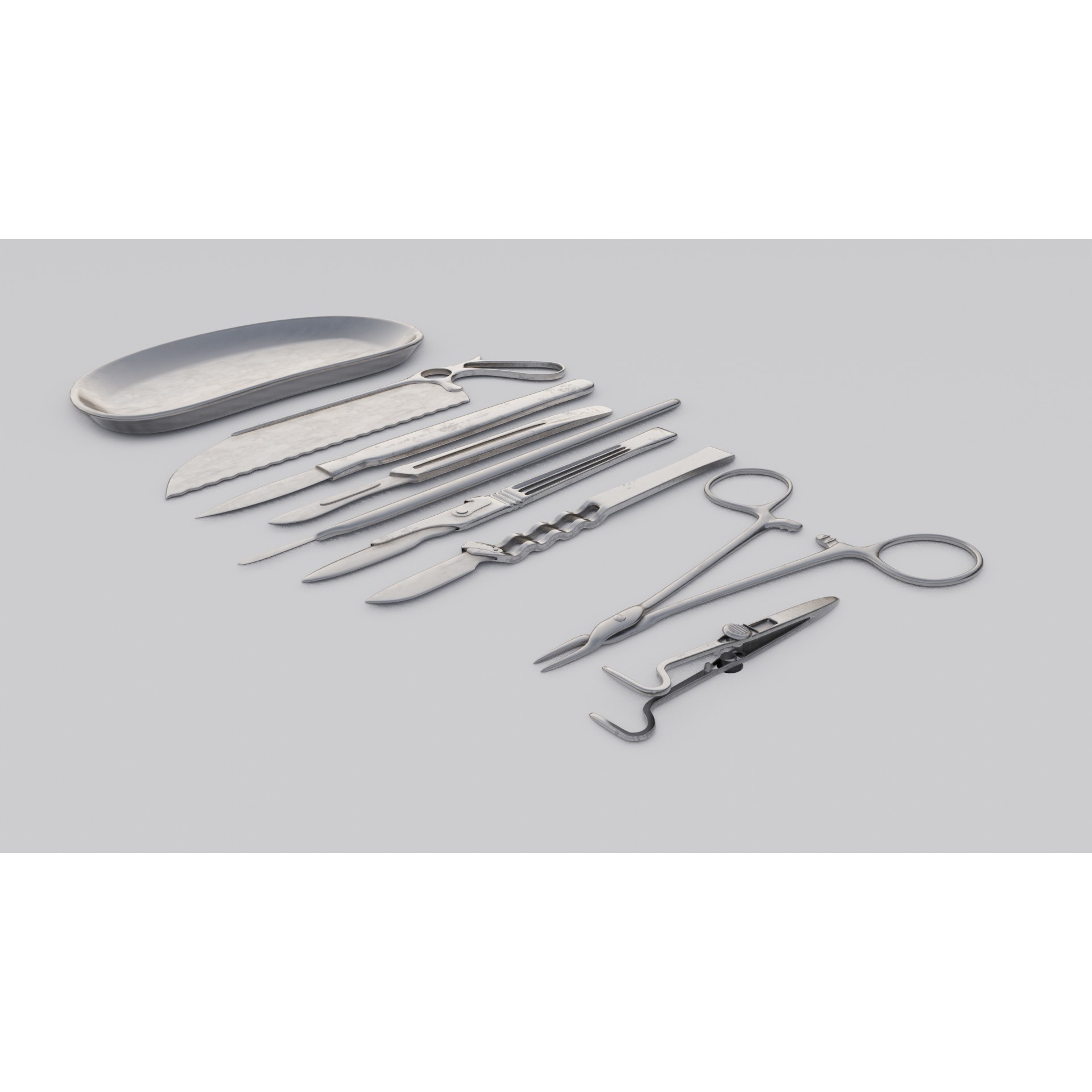 Surgical Tools - Low-Poly Game-Ready 3D Model - View 5