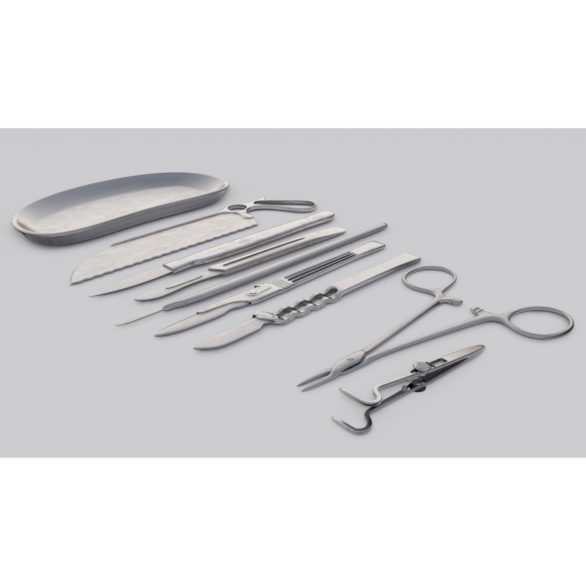 Surgical Tools - Low-Poly Game-Ready 3D Model - View 6