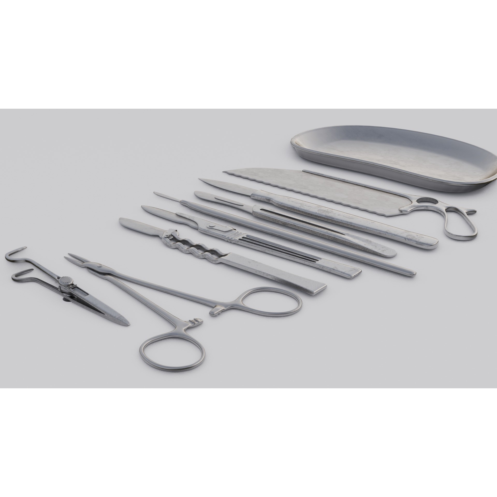 Surgical Tools - Low-Poly Game-Ready 3D Model - View 8
