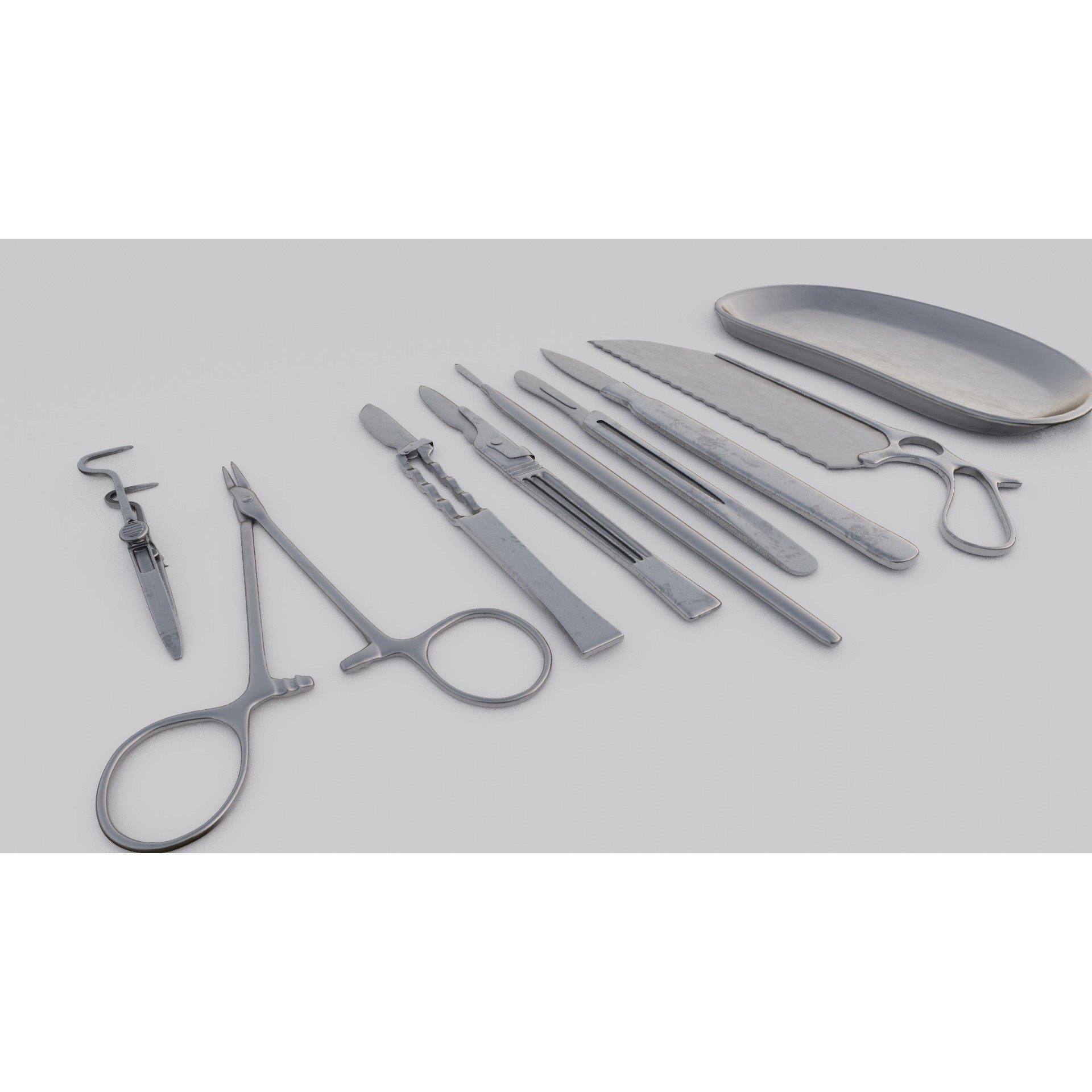 Surgical Tools - Low-Poly Game-Ready 3D Model - View 9