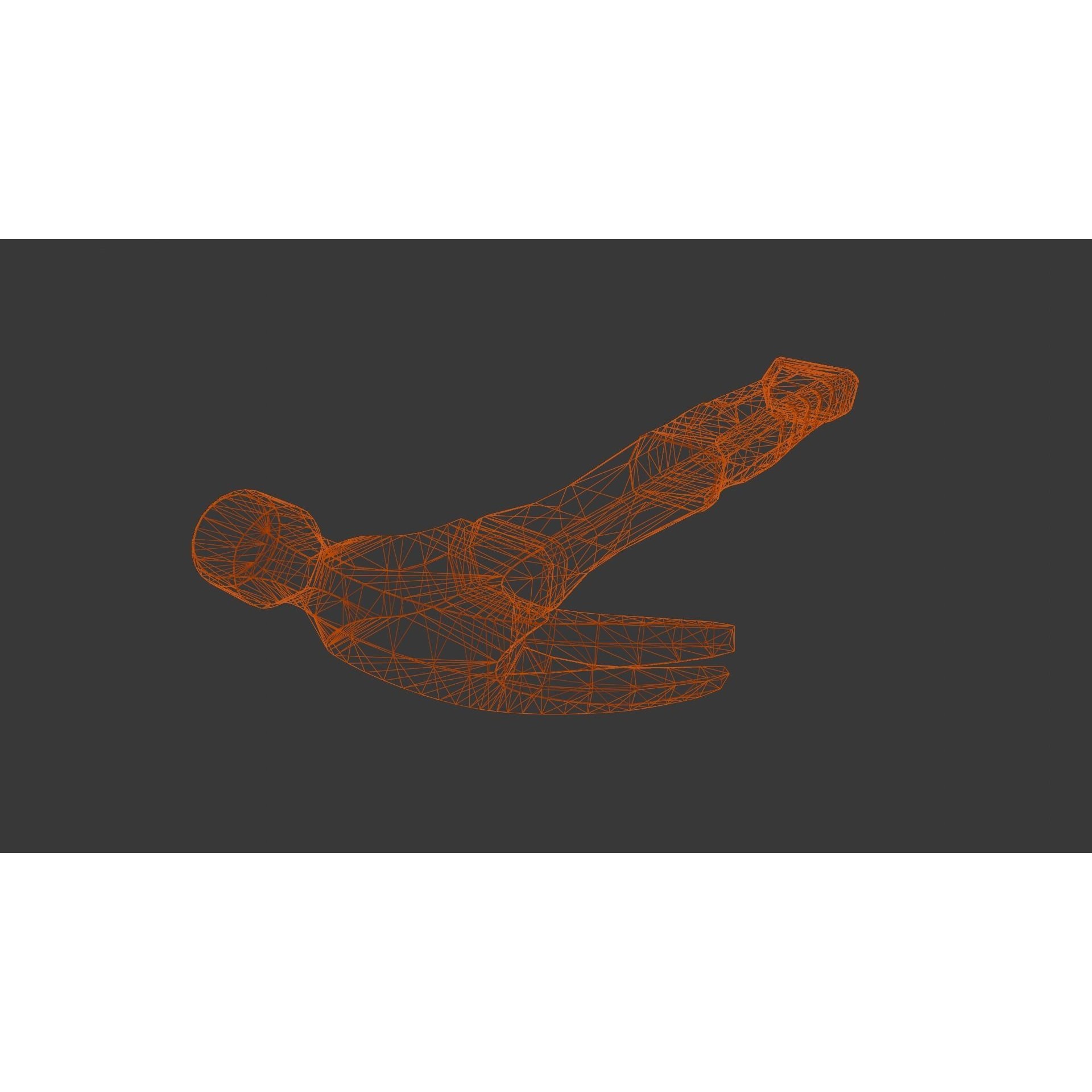 Hammer - Low-Poly Game-Ready 3D Model - View 12