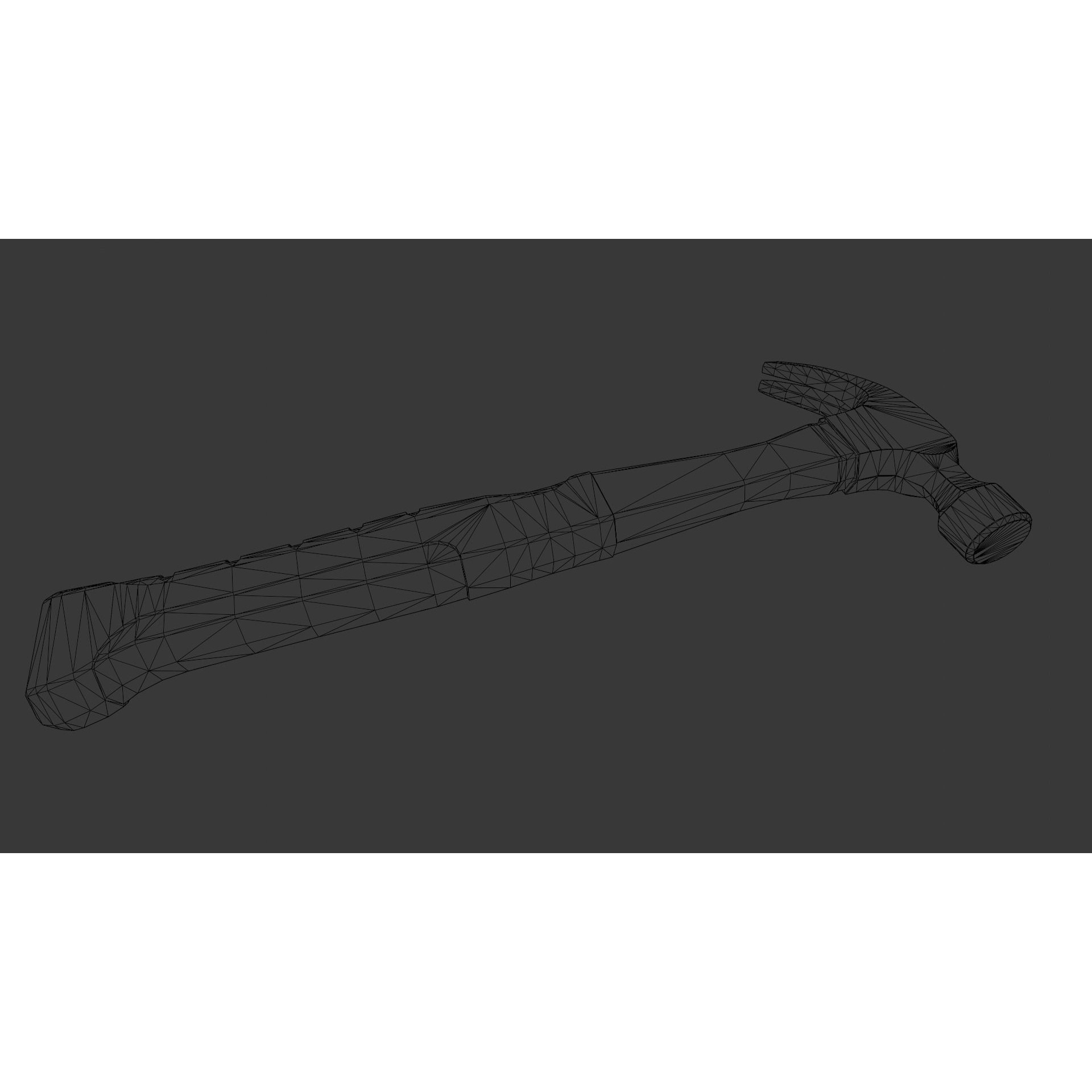 Hammer - Low-Poly Game-Ready 3D Model - View 14