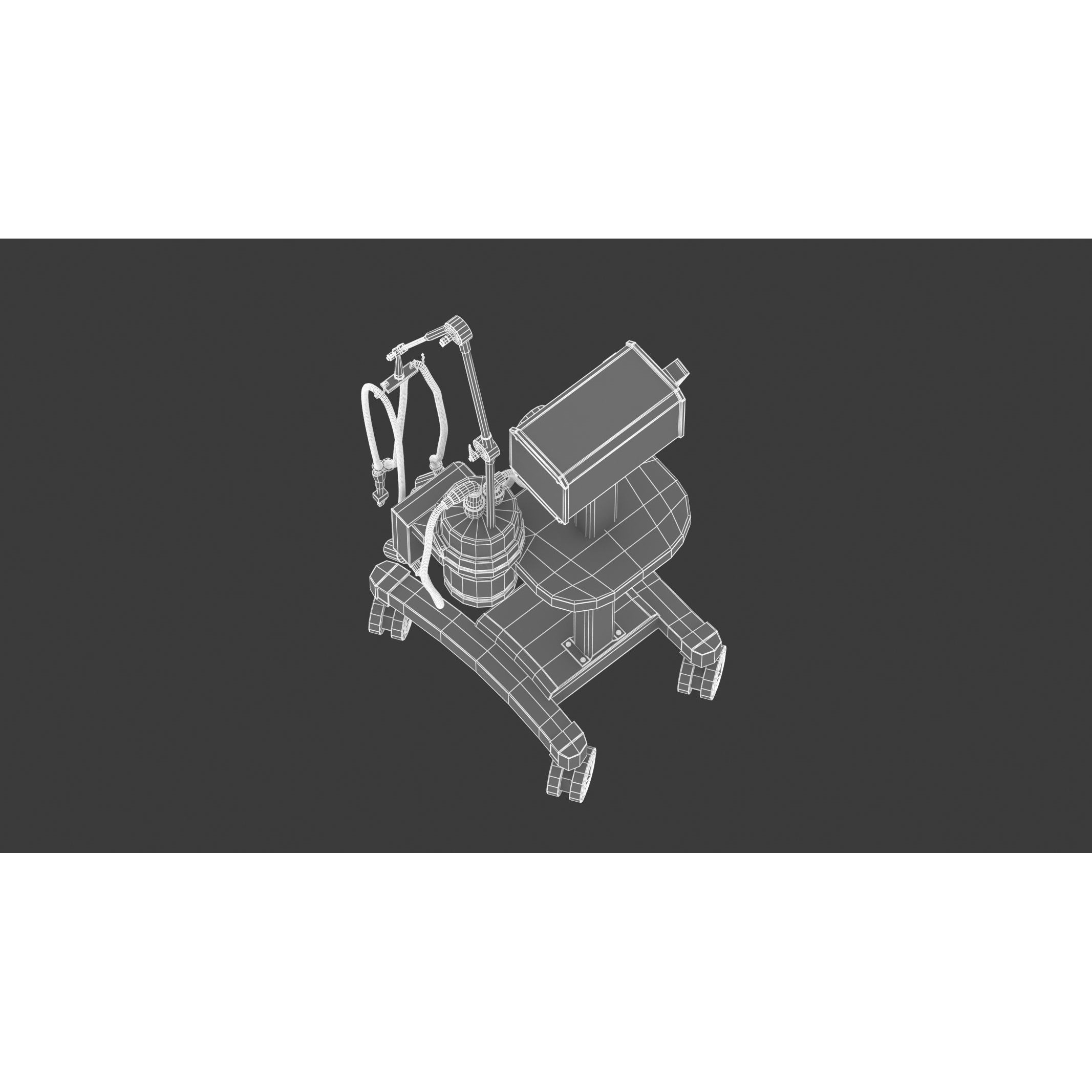 Medical Oxygen Gas Analyzer - Game-Ready 3D Model