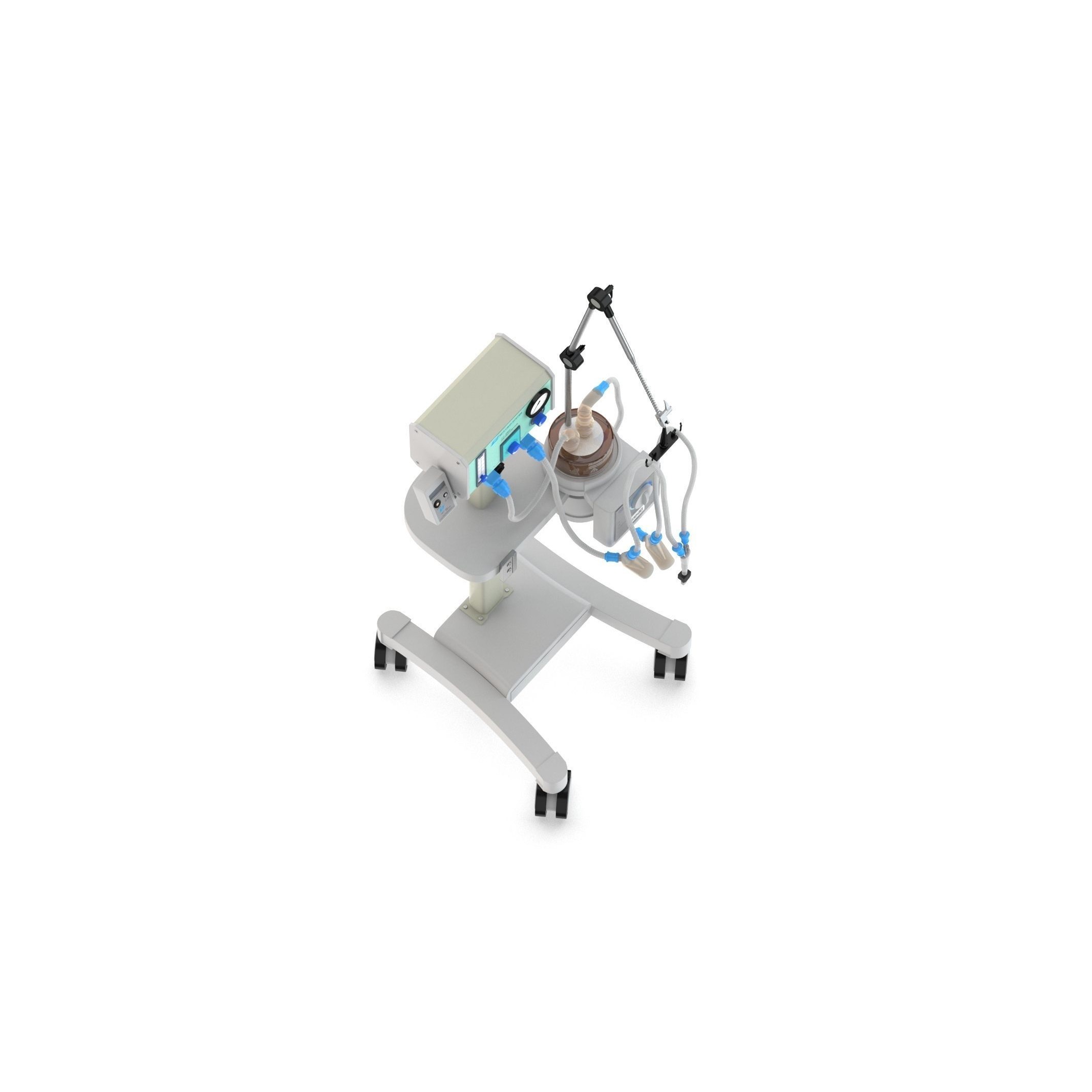 Medical Oxygen Gas Analyzer - Game-Ready 3D Model - View 10