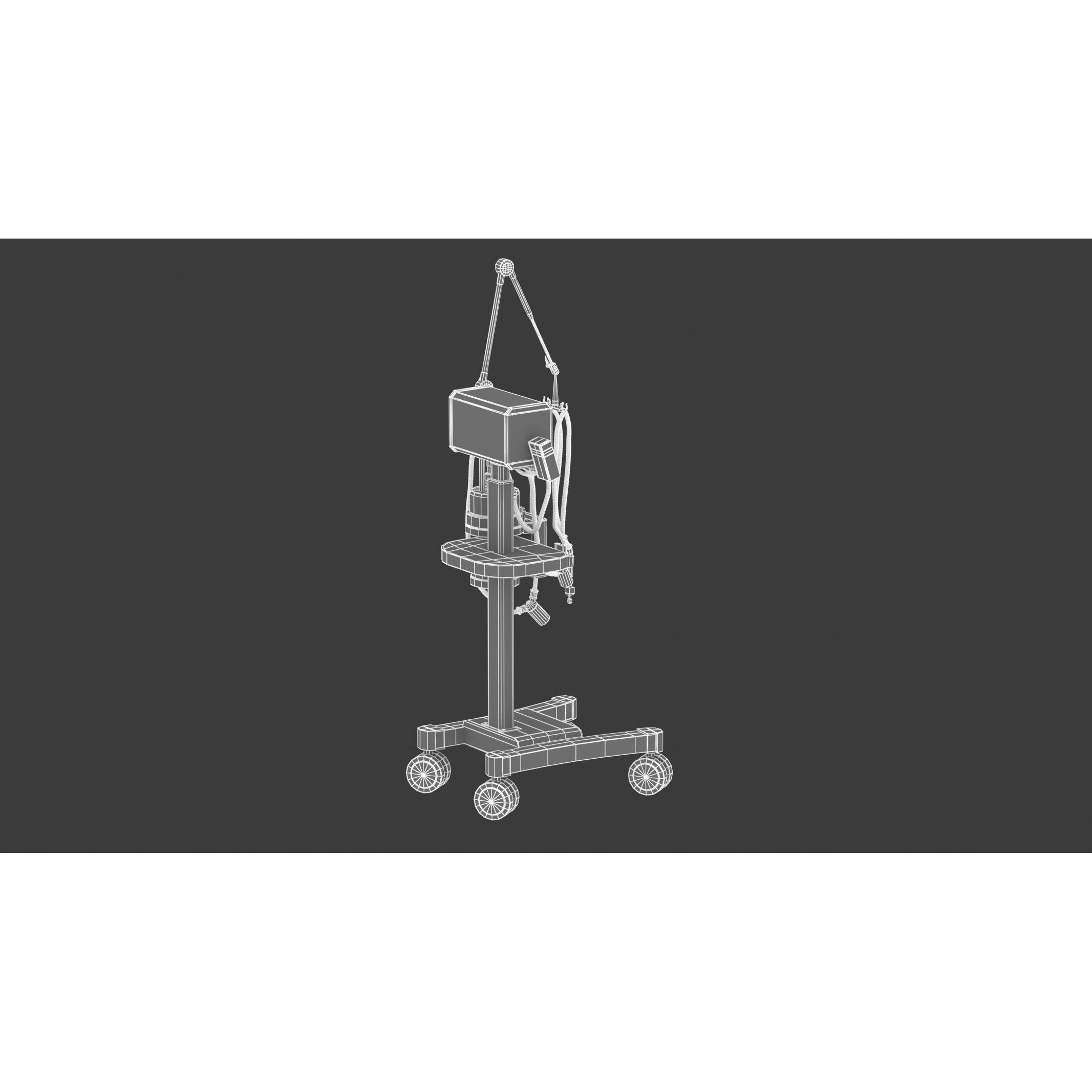 Medical Oxygen Gas Analyzer - Game-Ready 3D Model - View 14