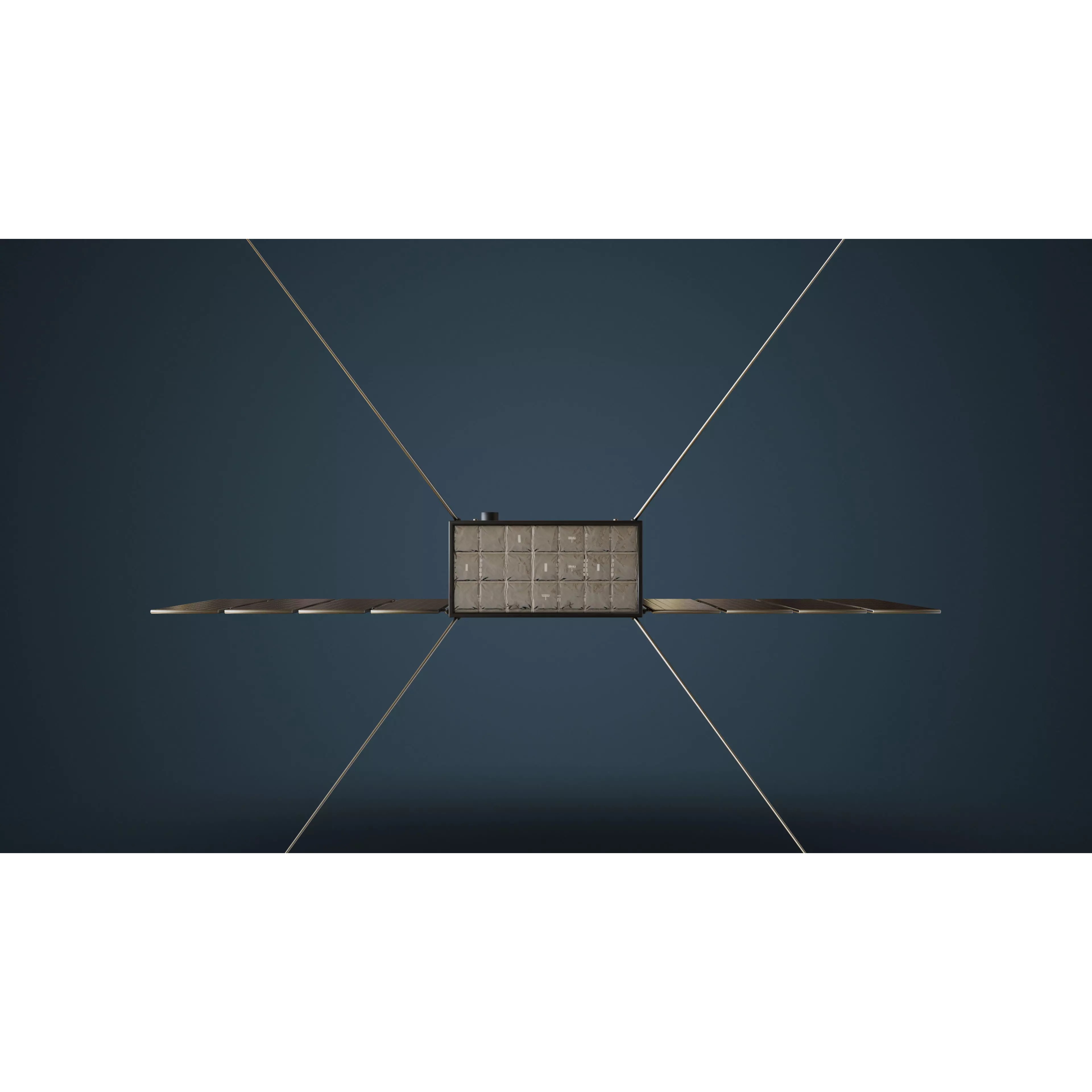 Cube Satellite - Low-Poly Game-Ready 3D Model - View 11