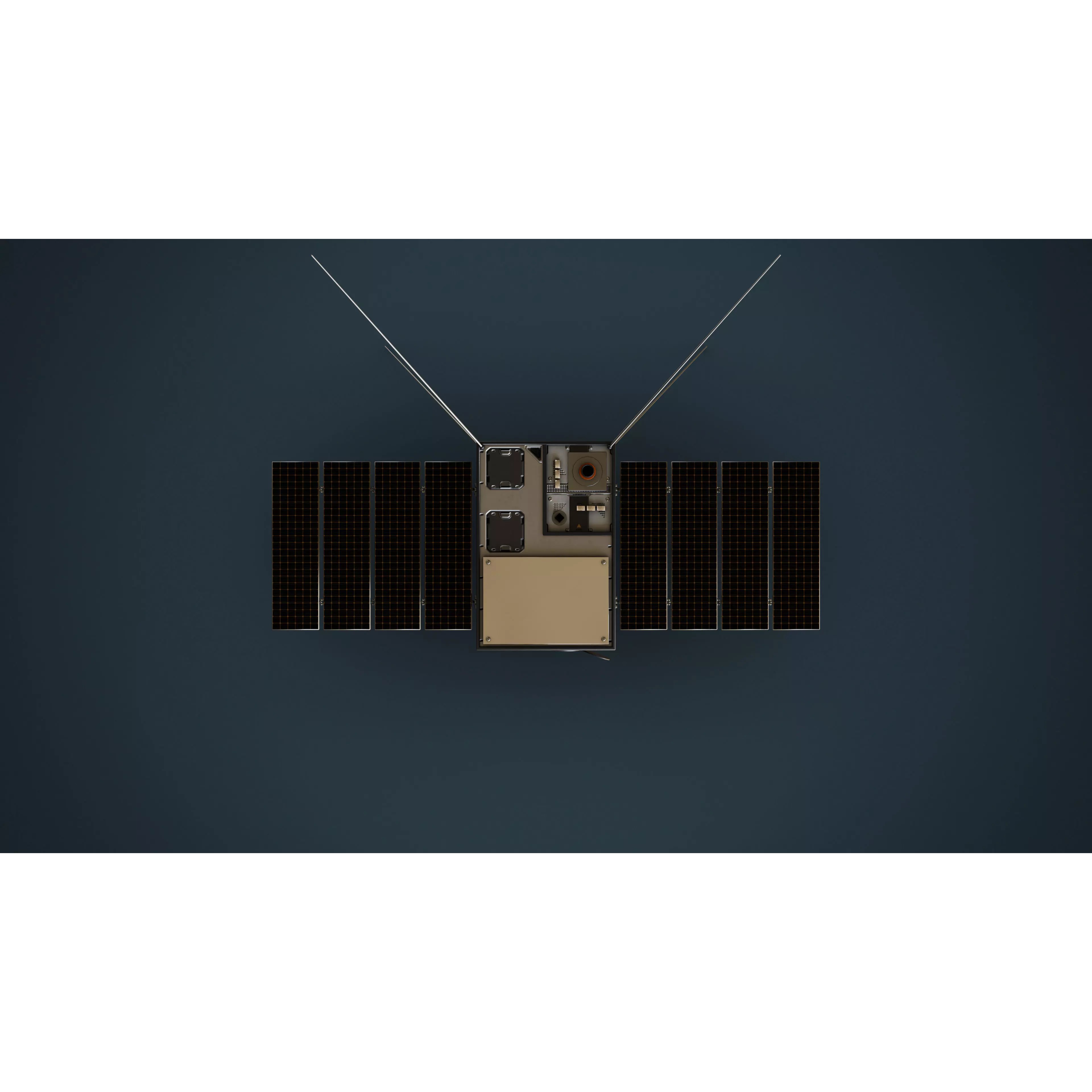 Cube Satellite - Low-Poly Game-Ready 3D Model - View 7