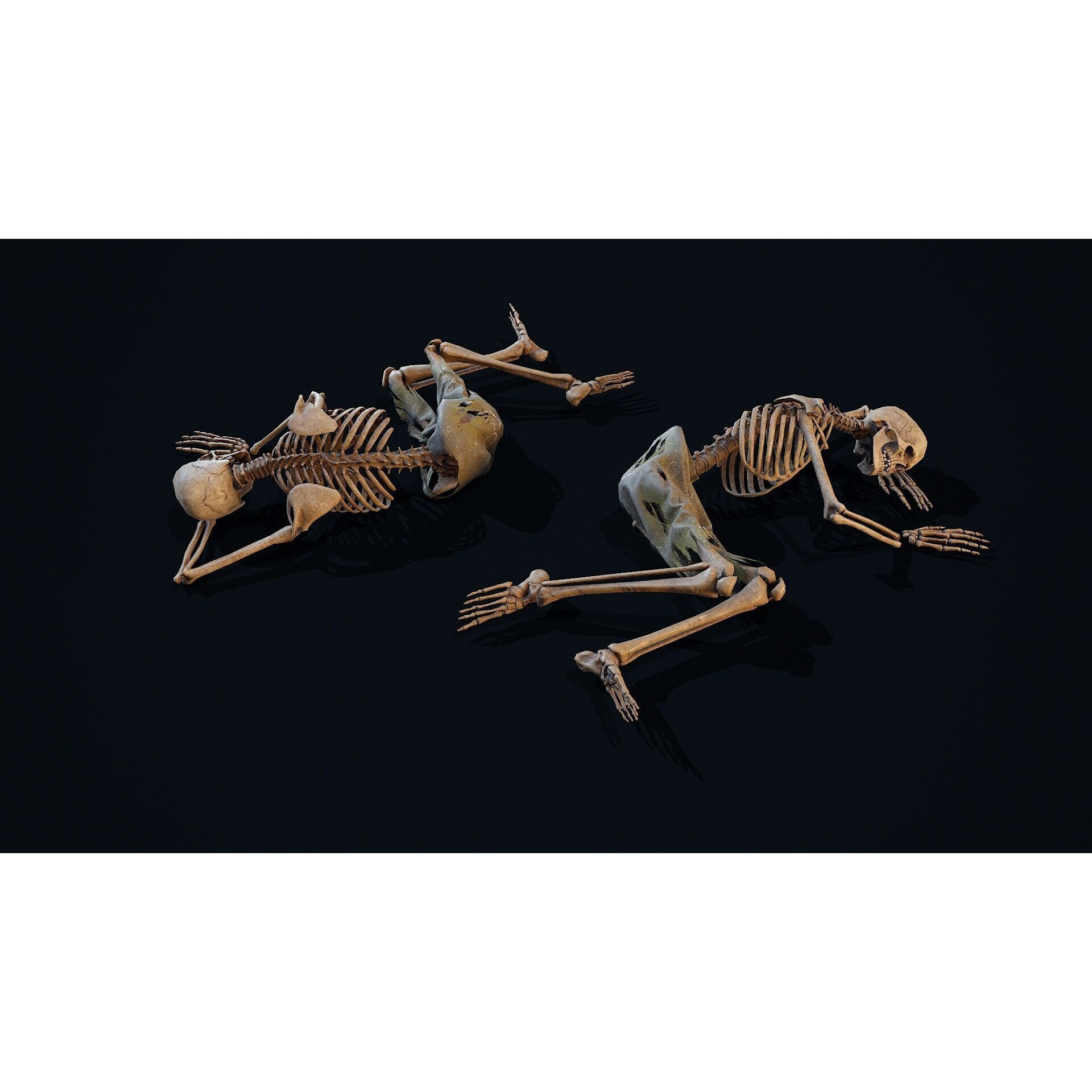 Skeleton Remains 6 - Low-Poly Game-Ready 3D Model - View 10