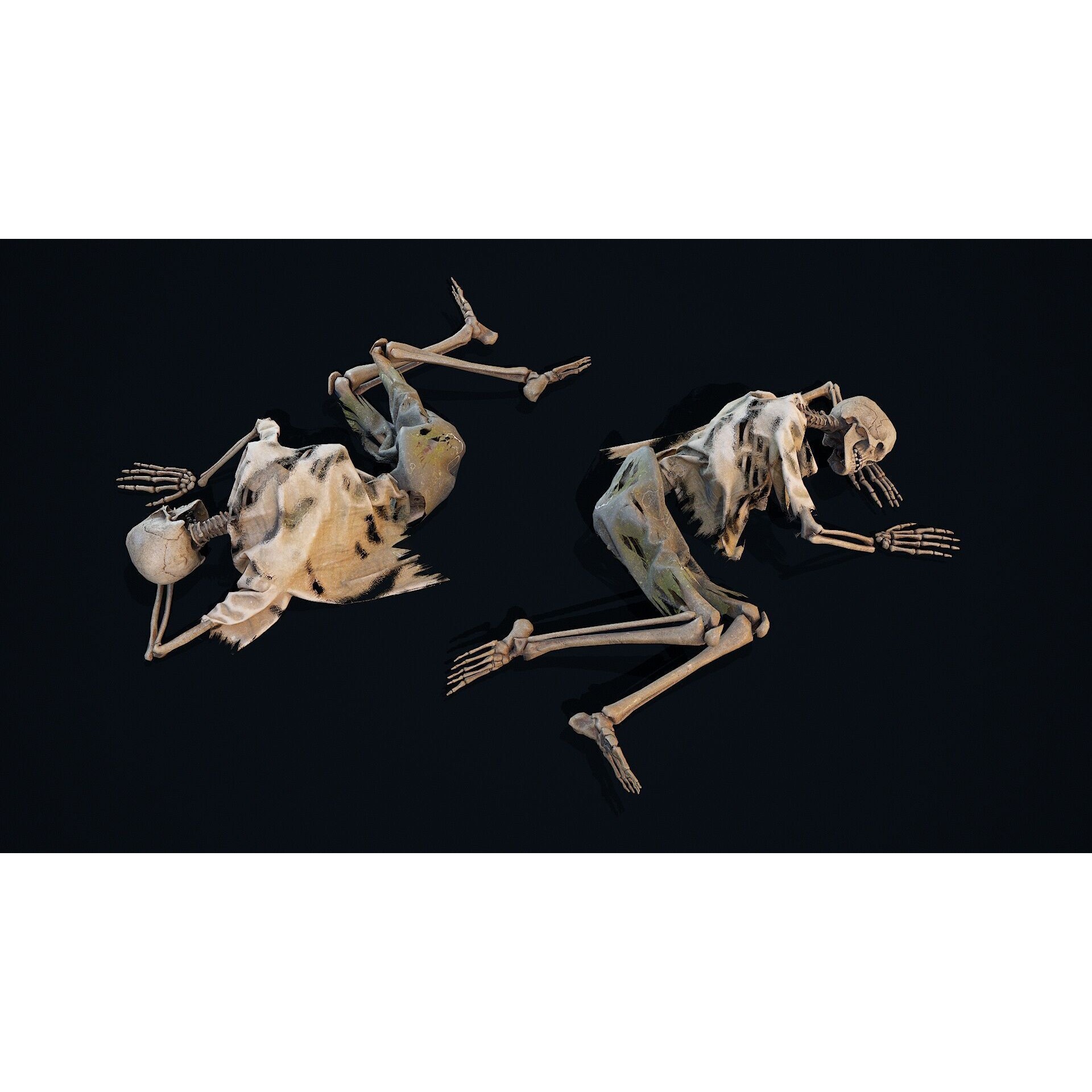 Skeleton Remains 6 - Low-Poly Game-Ready 3D Model - View 3
