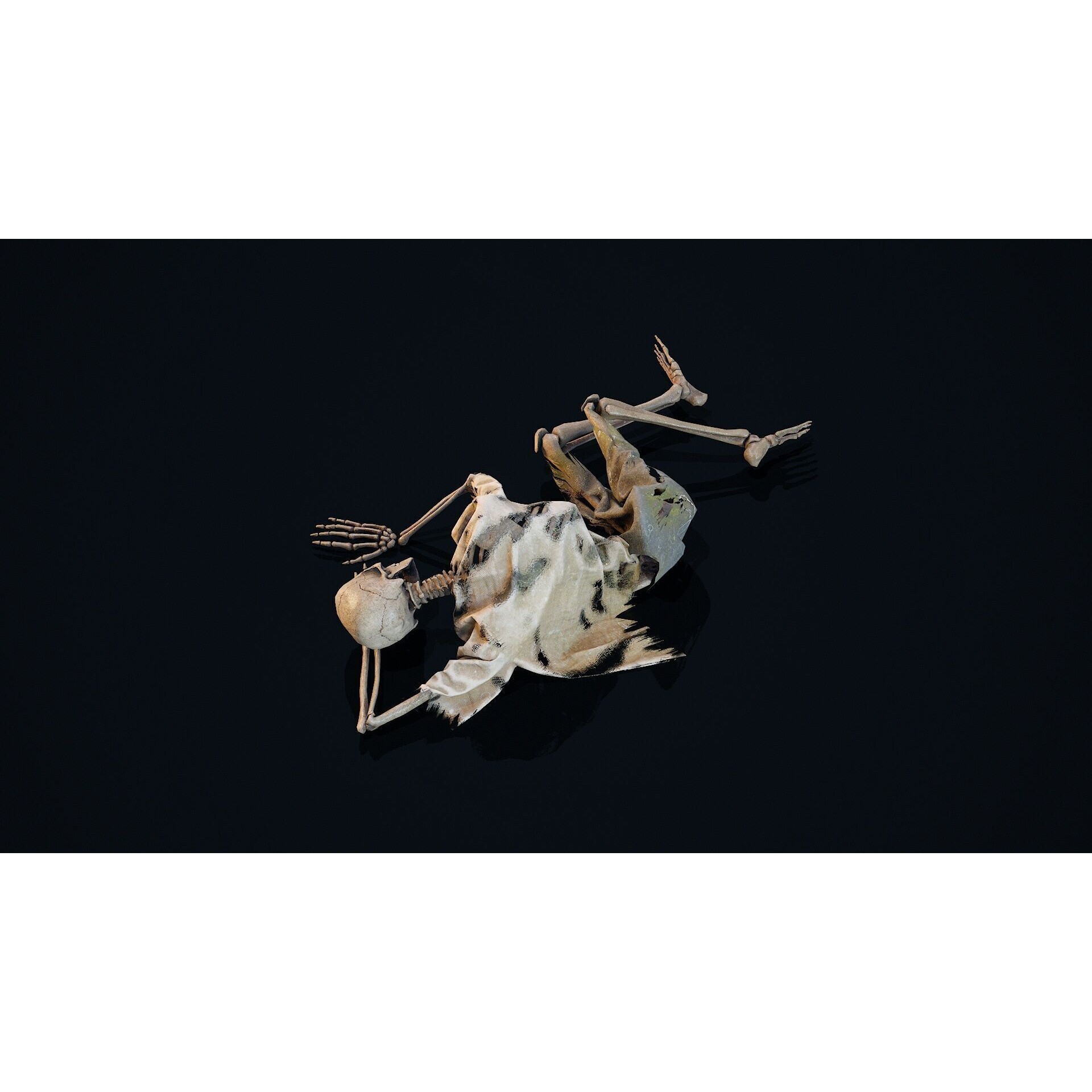 Skeleton Remains 6 - Low-Poly Game-Ready 3D Model - View 6