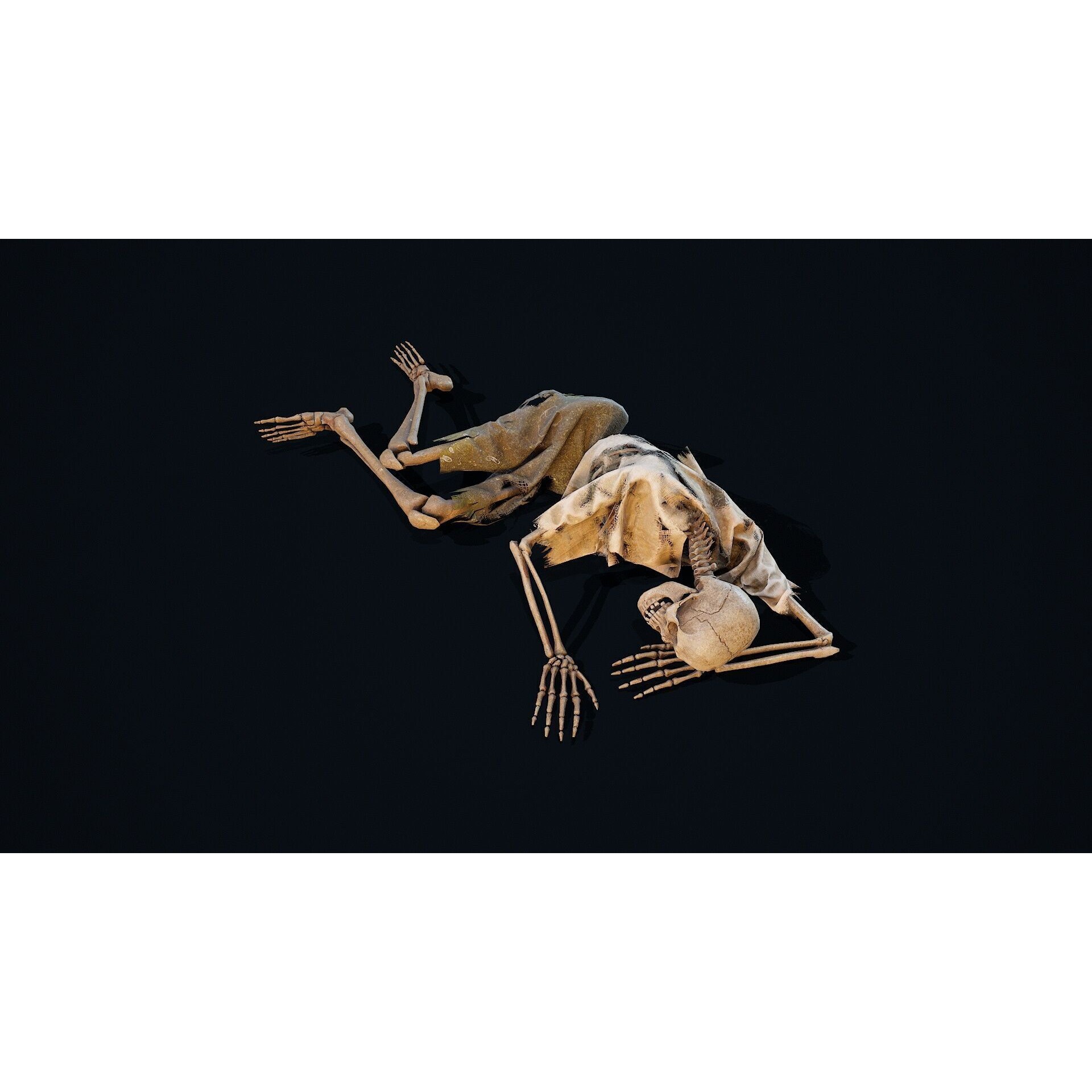 Skeleton Remains 6 - Low-Poly Game-Ready 3D Model - View 7