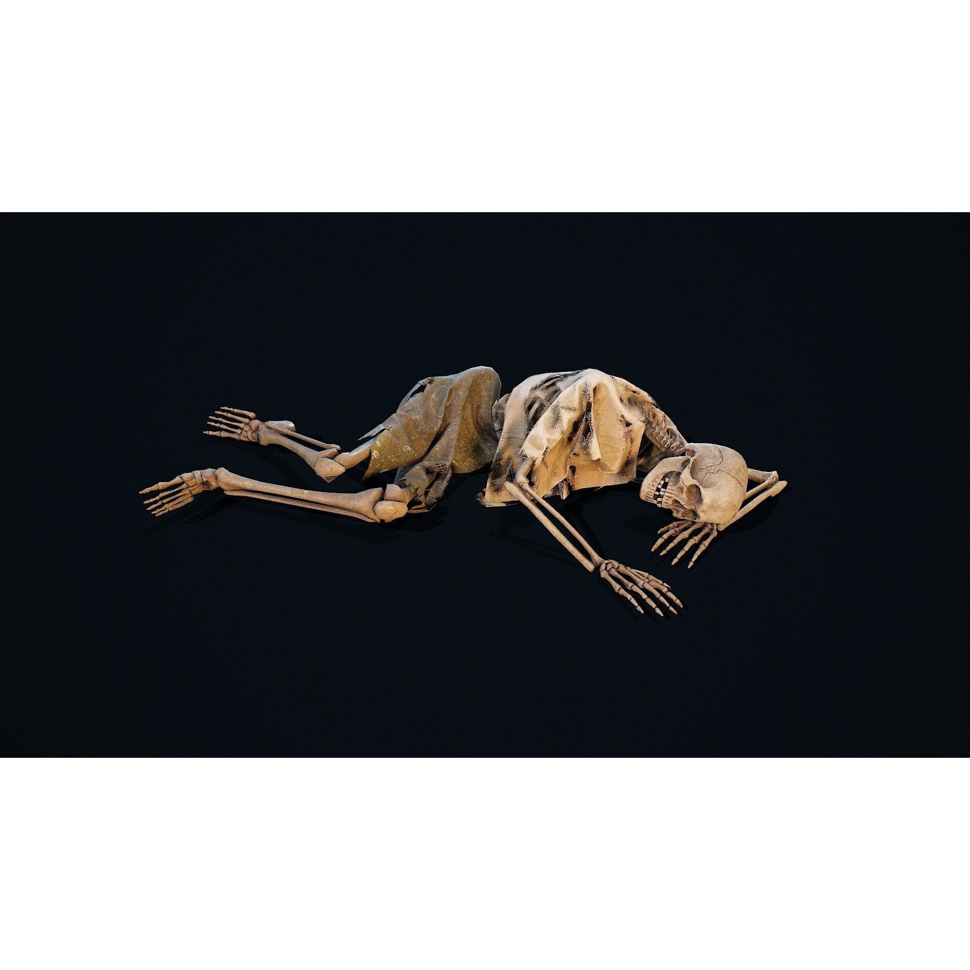 Skeleton Remains 6 - Low-Poly Game-Ready 3D Model - View 8