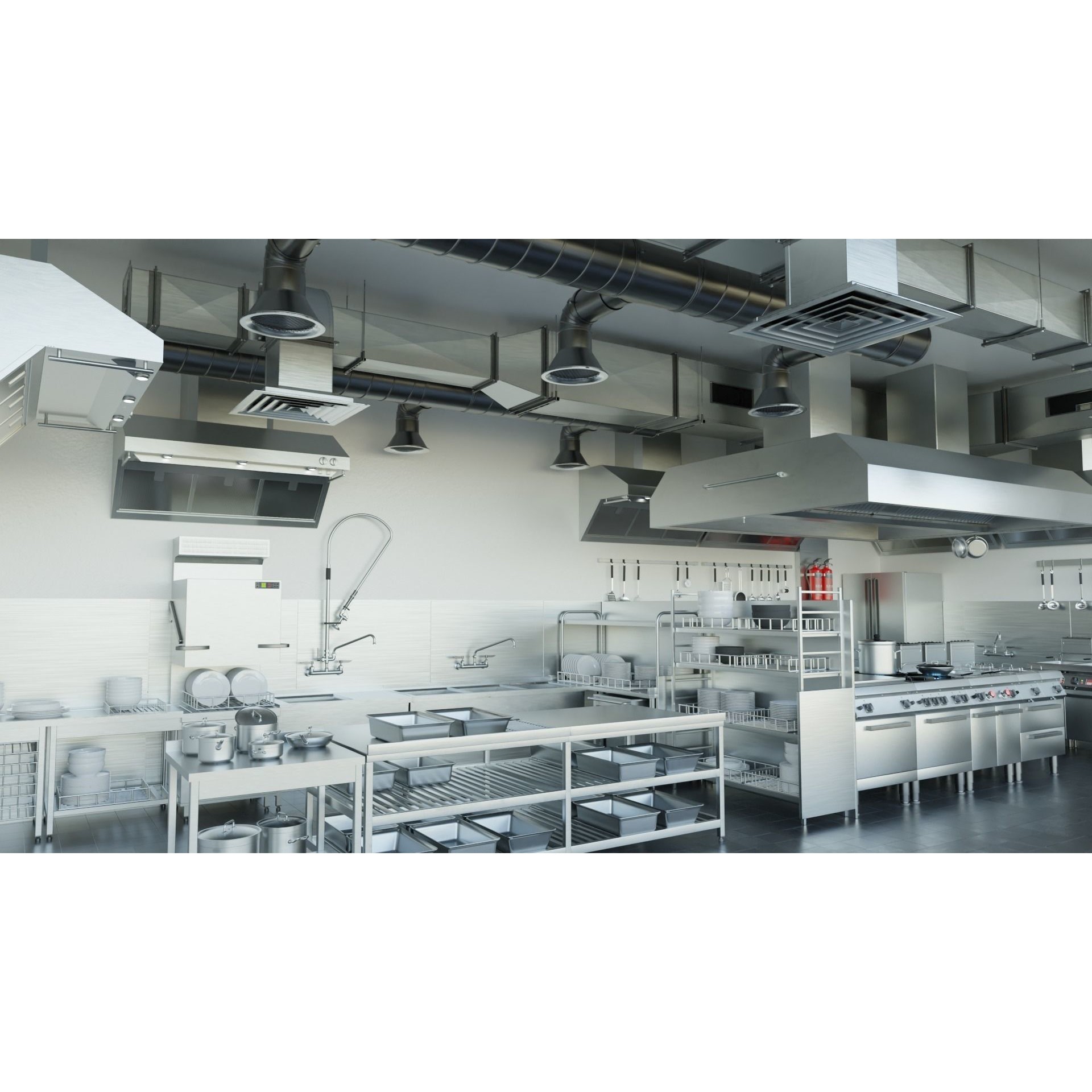 Commercial Kitchen v3 - PBR Game-Ready 3D Model - View 10