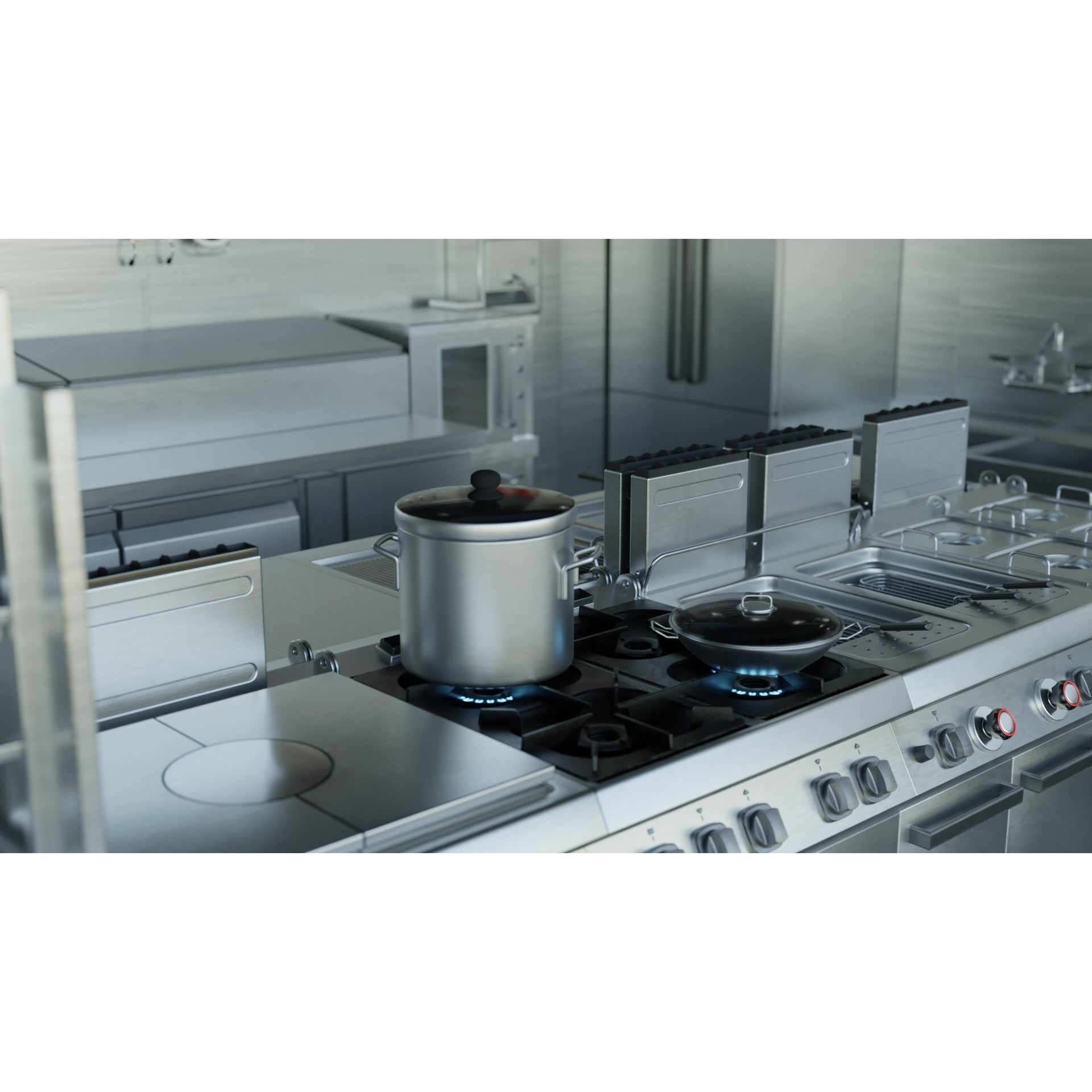 Commercial Kitchen v3 - PBR Game-Ready 3D Model - View 5